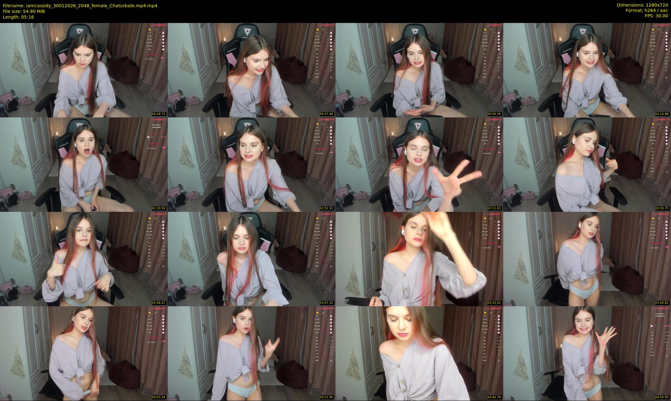 iamcassidy — 6 minute Chaturbate female cam show recording, 720p, Jan 30, 2026