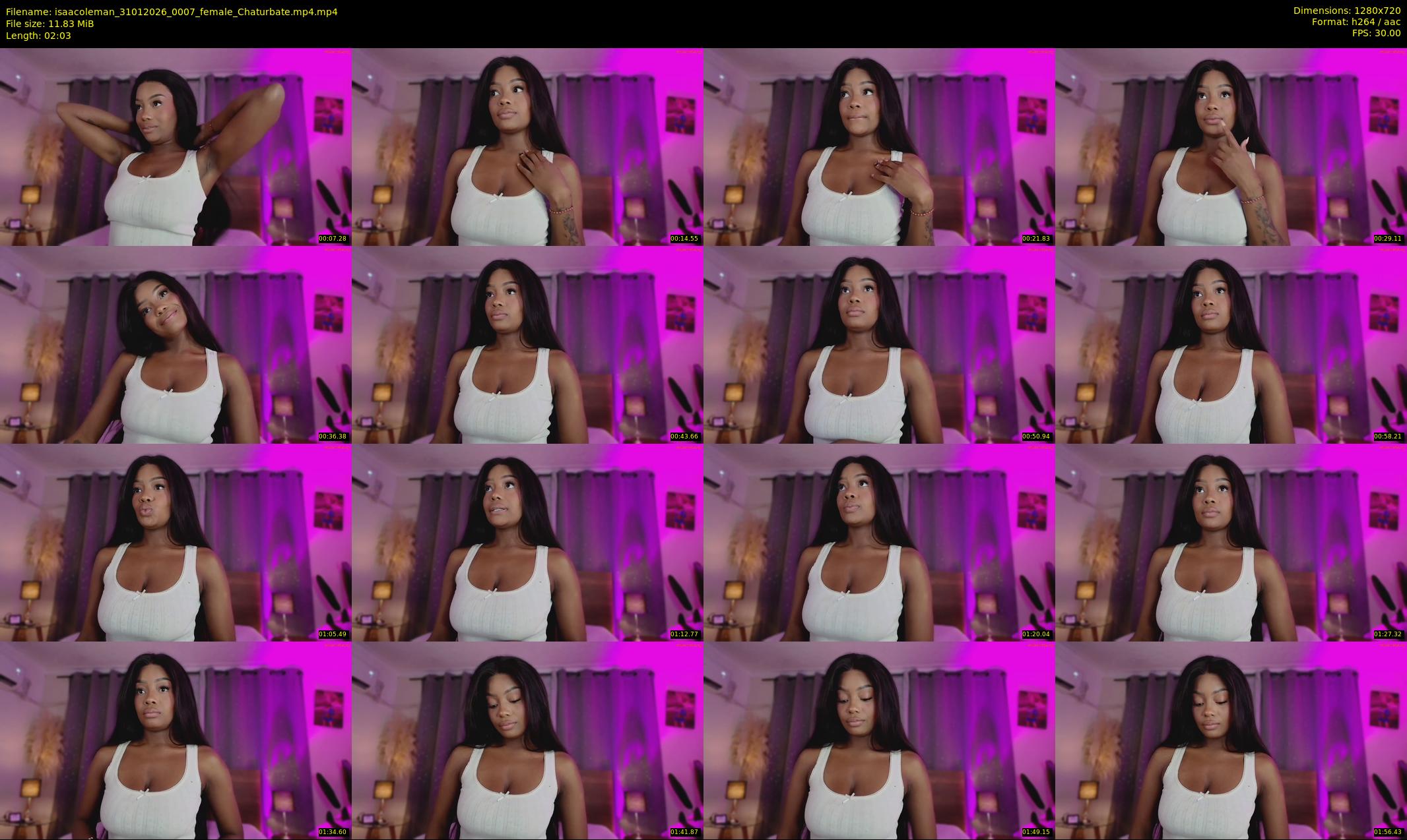 isaacoleman — 3 minute Chaturbate female cam show recording, 720p, Jan 31, 2026
