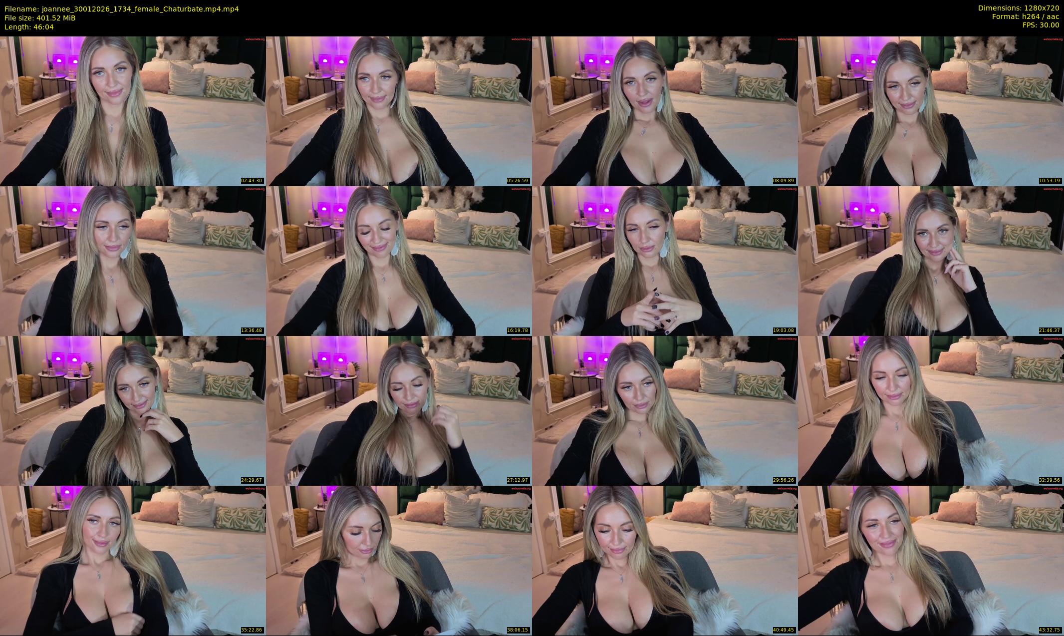 joannee — 47 minute Chaturbate female cam show recording, 720p, Jan 30, 2026