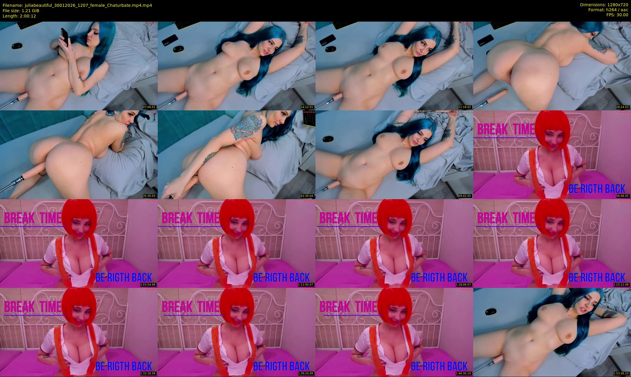 juliabeautiful — 121 minute Chaturbate female cam show recording, 720p, Jan 30, 2026