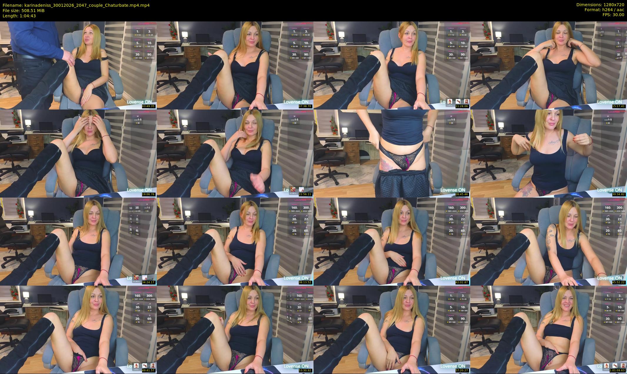 karinadeniss — 65 minute Chaturbate couple cam show recording, 720p, Jan 30, 2026