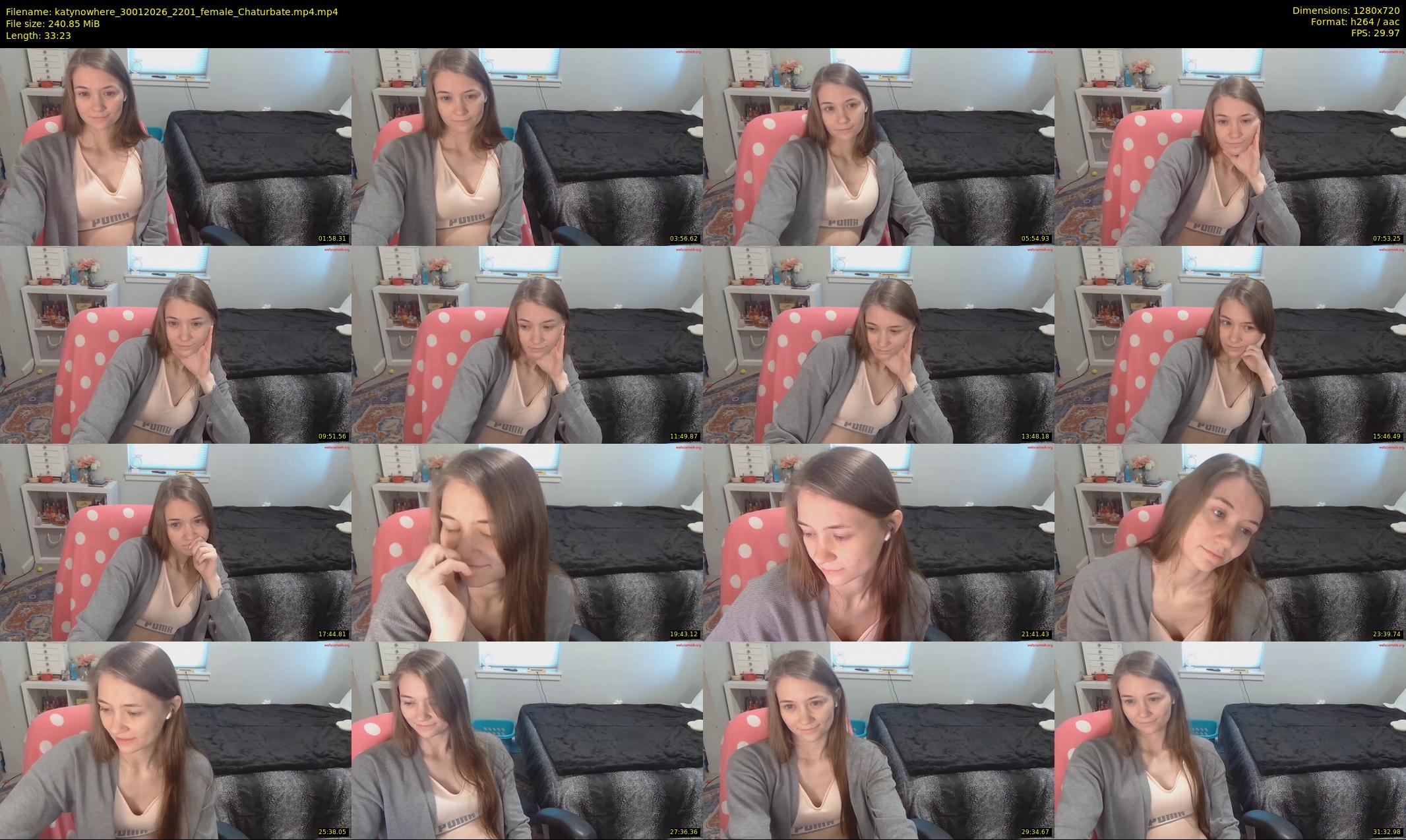 katynowhere — 34 minute Chaturbate female cam show recording, 720p, Jan 30, 2026