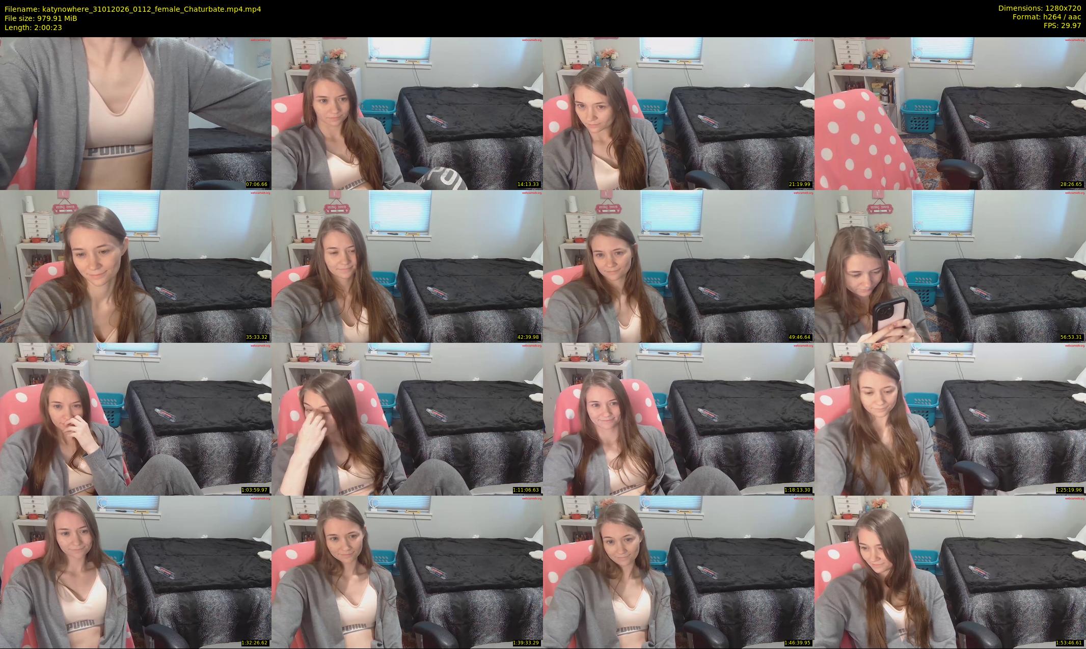 katynowhere — 121 minute Chaturbate female cam show recording, 720p, Jan 31, 2026