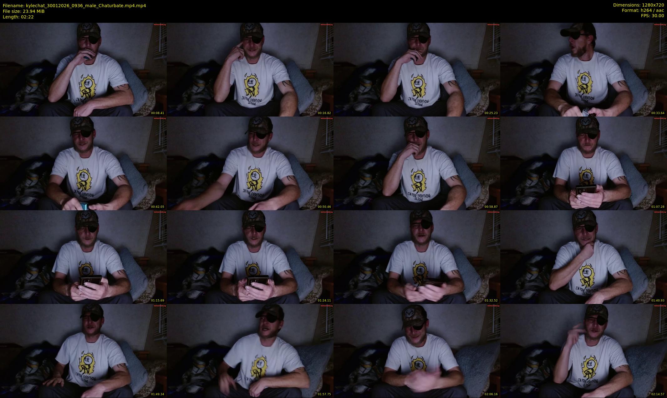 kylechat — 3 minute Chaturbate male cam show recording, 720p, Jan 30, 2026