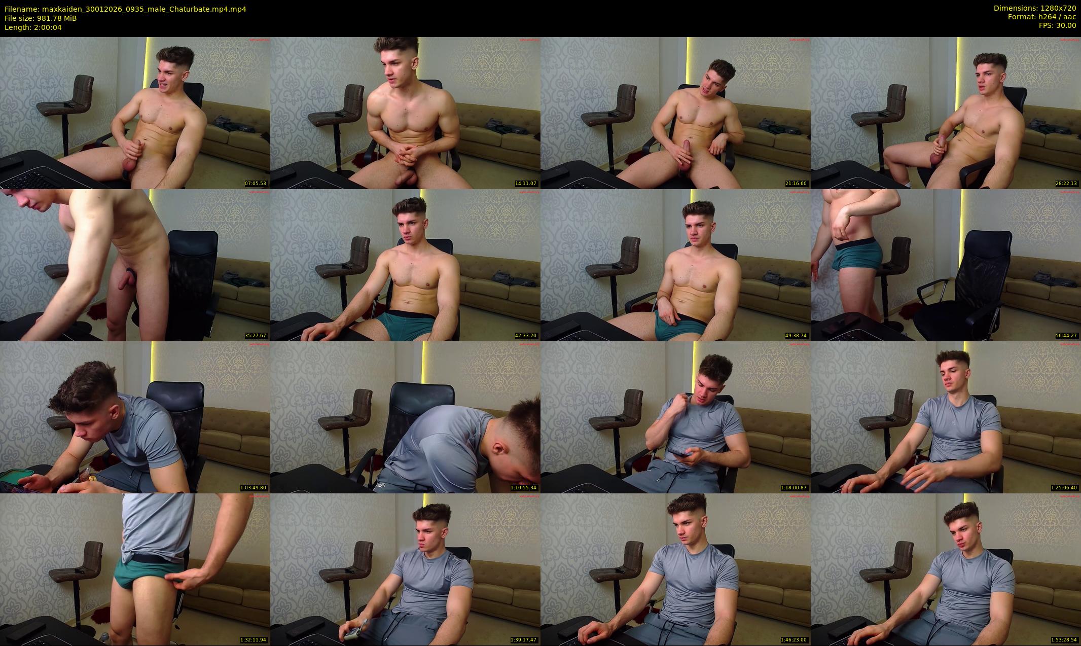 maxkaiden — 121 minute Chaturbate male cam show recording, 720p, Jan 30, 2026