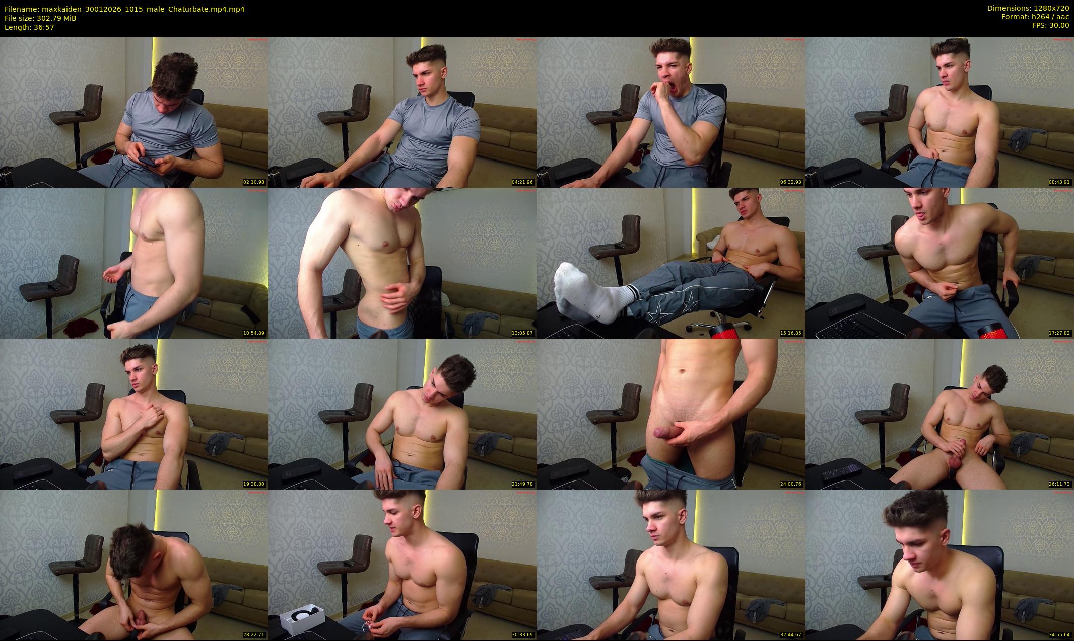 maxkaiden — 37 minute Chaturbate male cam show recording, 720p, Jan 30, 2026