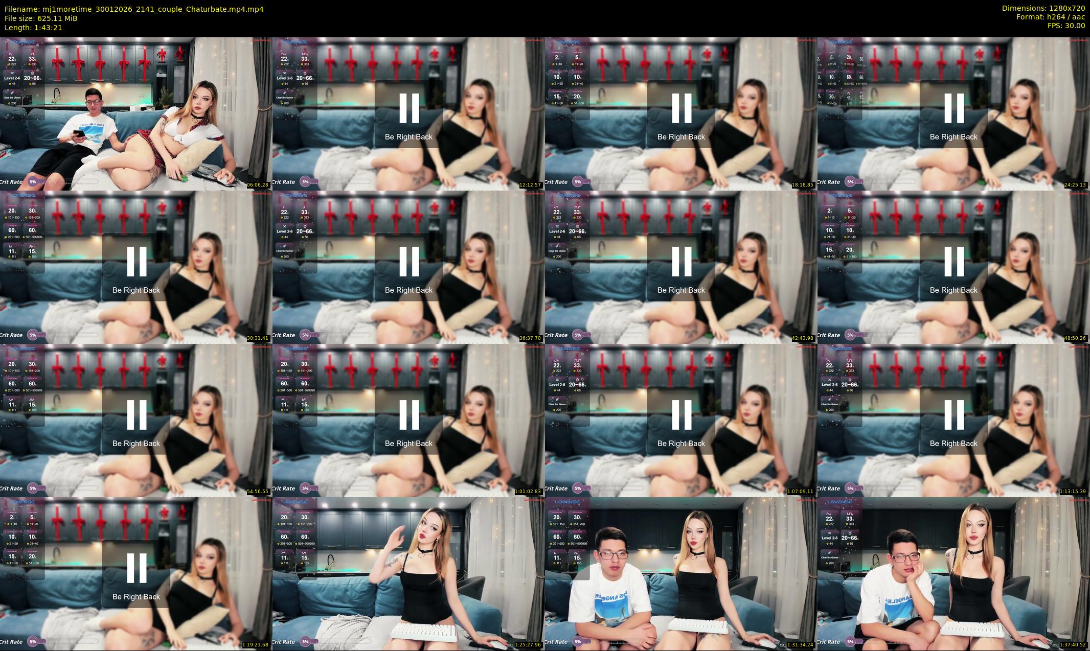 mj1moretime — 104 minute Chaturbate couple cam show recording, 720p, Jan 30, 2026