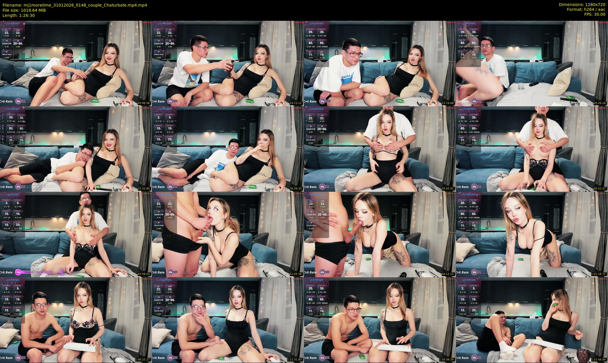 mj1moretime — 87 minute Chaturbate couple cam show recording, 720p, Jan 31, 2026
