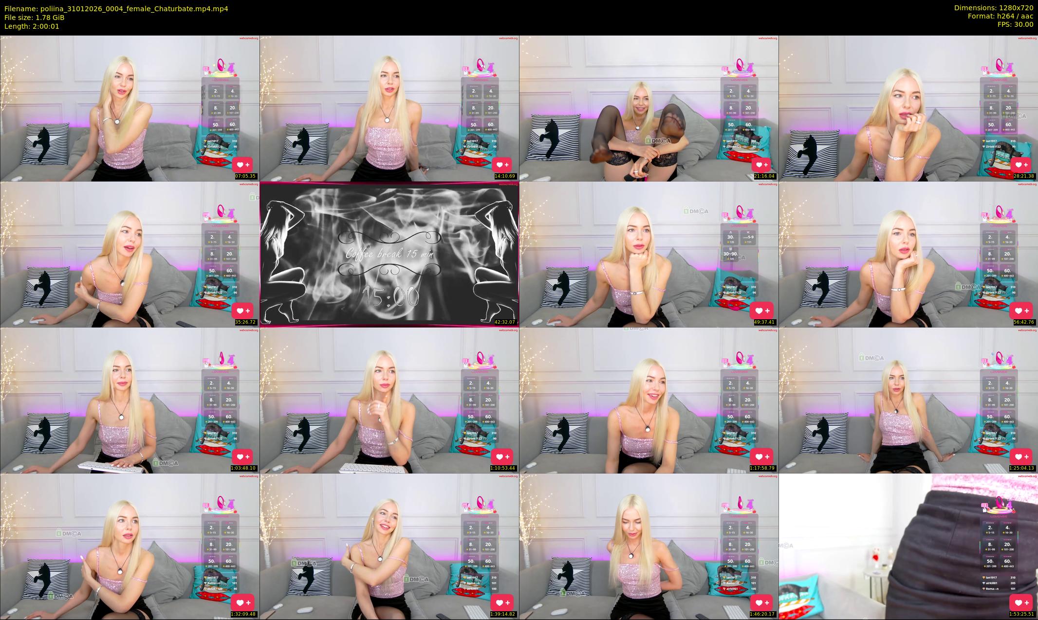 poliina — 121 minute Chaturbate female cam show recording, 720p, Jan 31, 2026