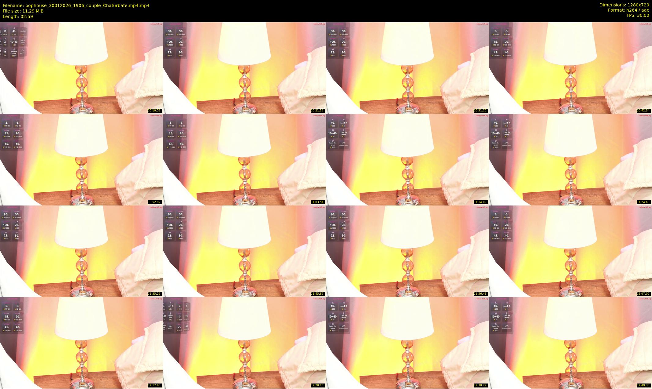 pophouse — 3 minute Chaturbate couple cam show recording, 720p, Jan 30, 2026