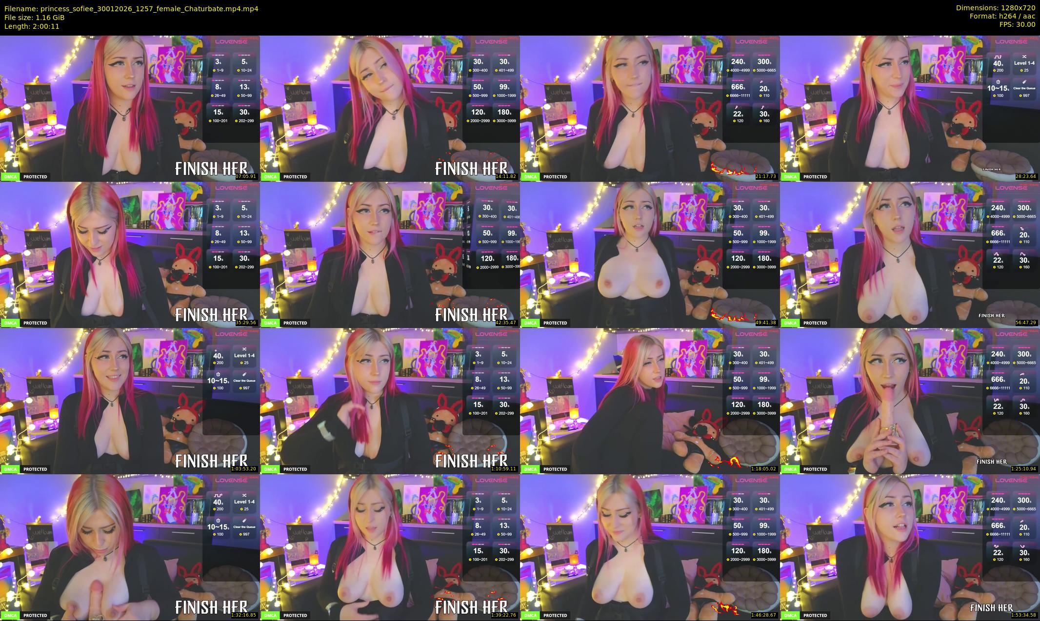 princess_sofiee — 121 minute Chaturbate female cam show recording, 720p, Jan 30, 2026