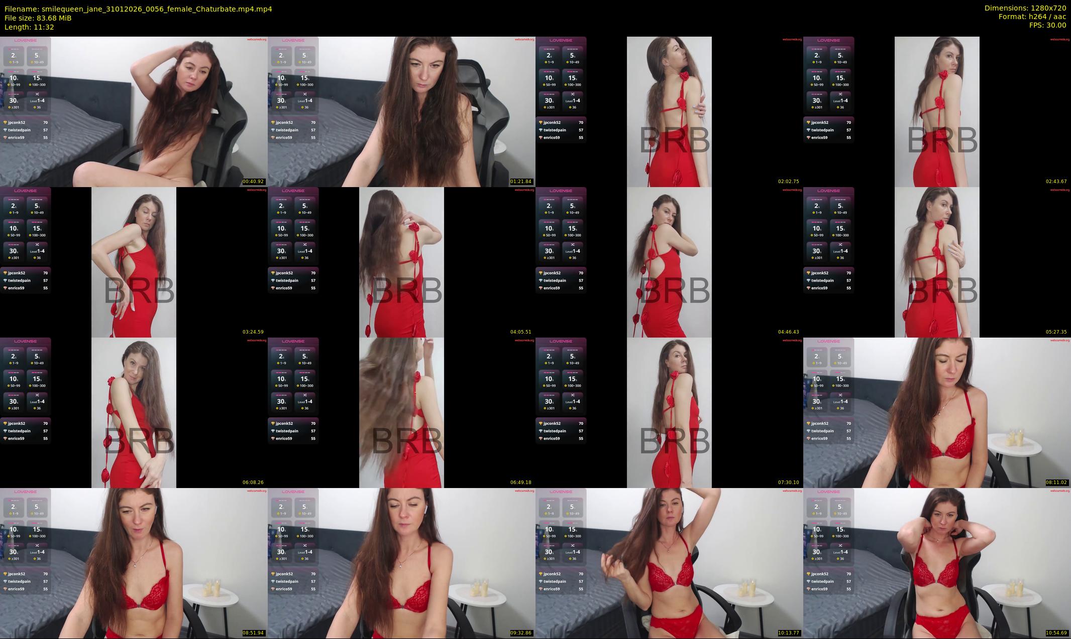 smilequeen_jane — 12 minute Chaturbate female cam show recording, 720p, Jan 31, 2026