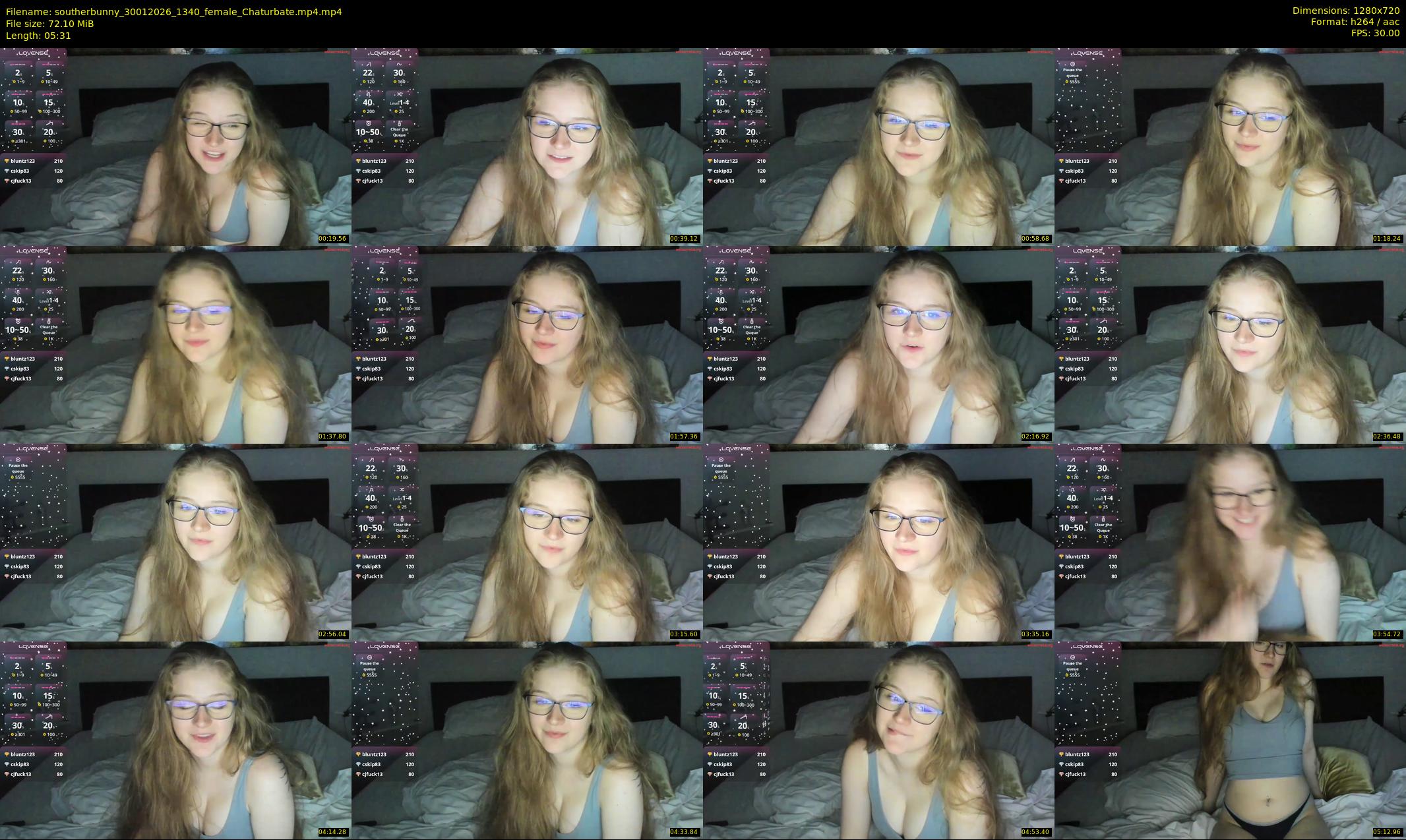 southerbunny — 6 minute Chaturbate female cam show recording, 720p, Jan 30, 2026