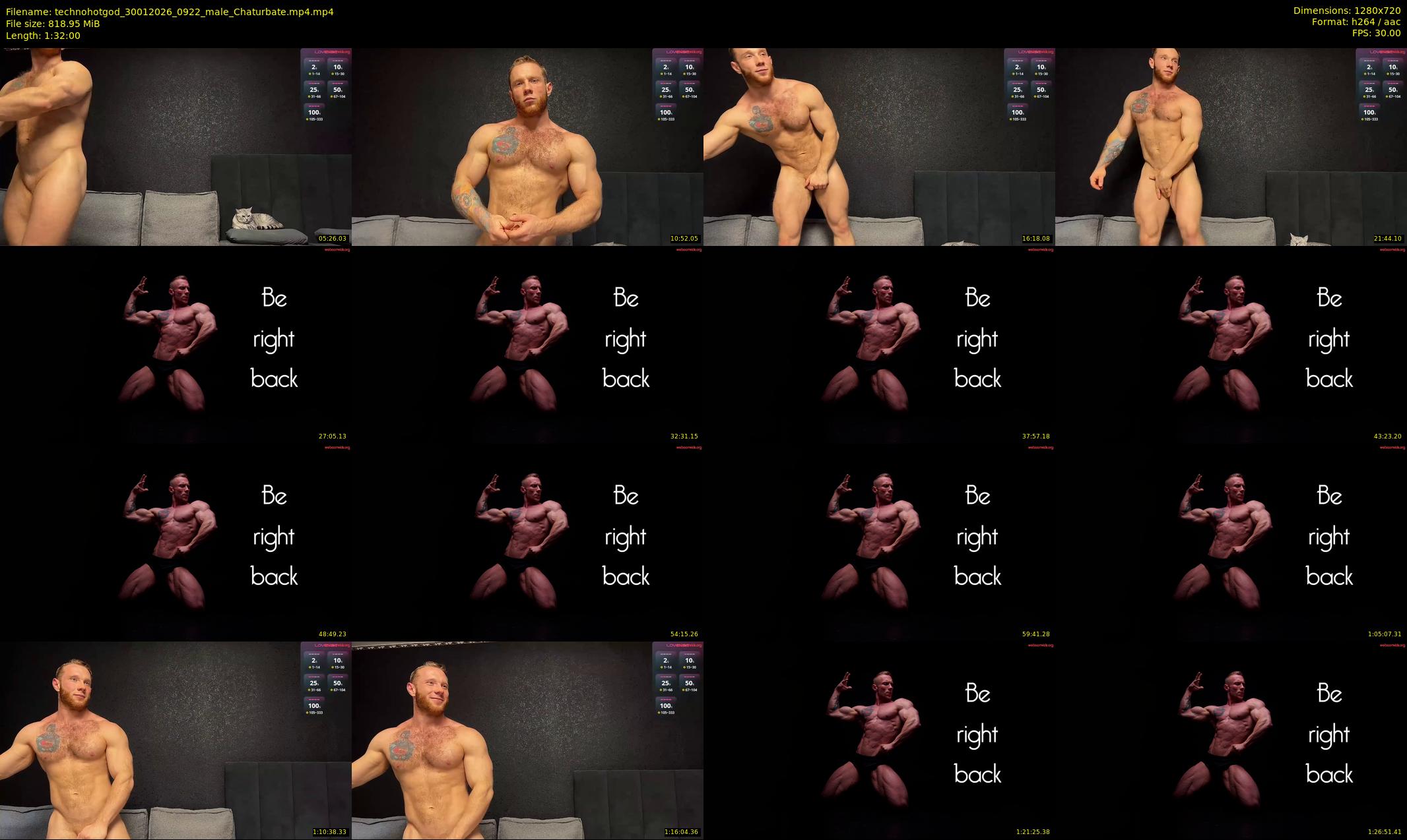 technohotgod — 92 minute Chaturbate male cam show recording, 720p, Jan 30, 2026