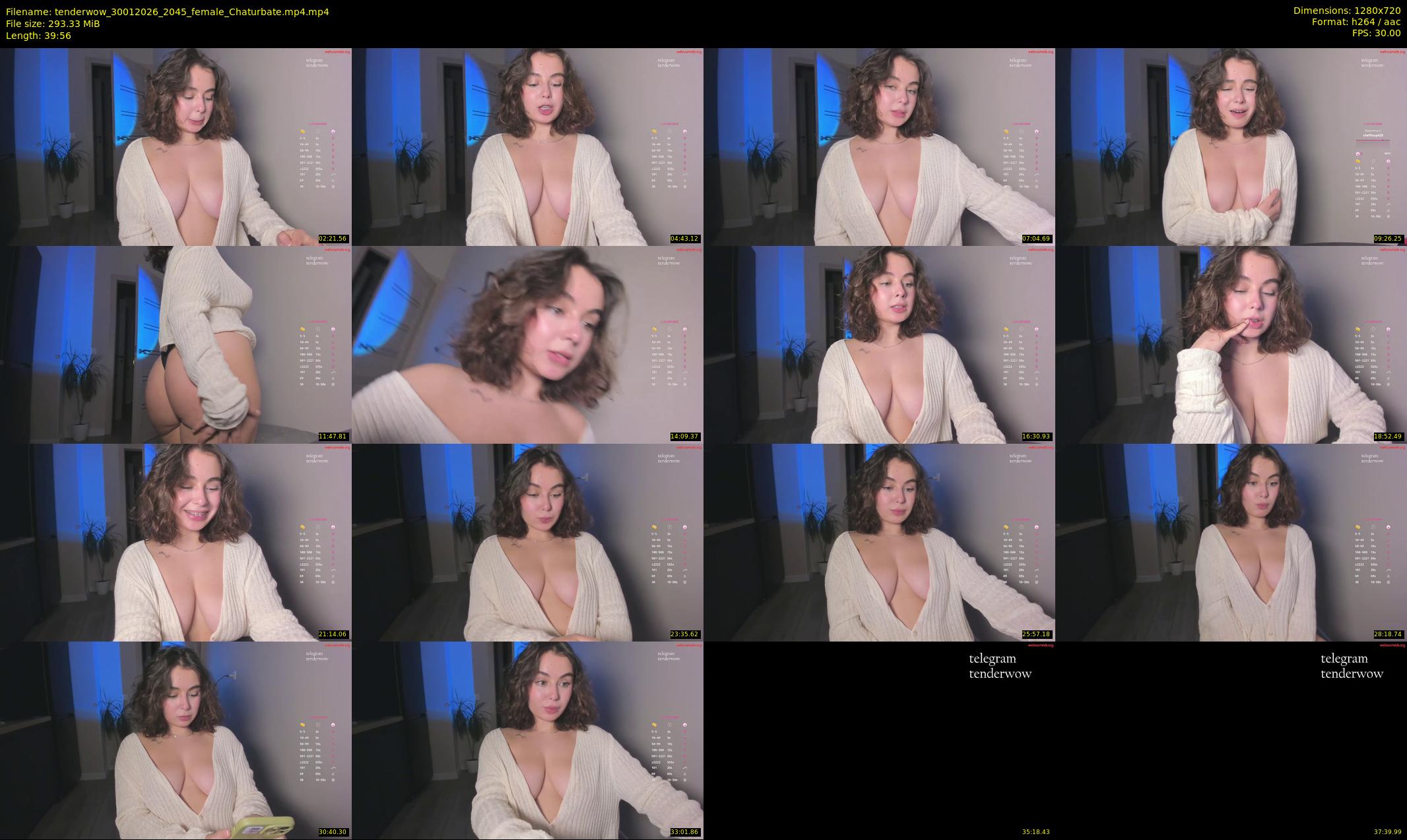 tenderwow — 40 minute Chaturbate female cam show recording, 720p, Jan 30, 2026