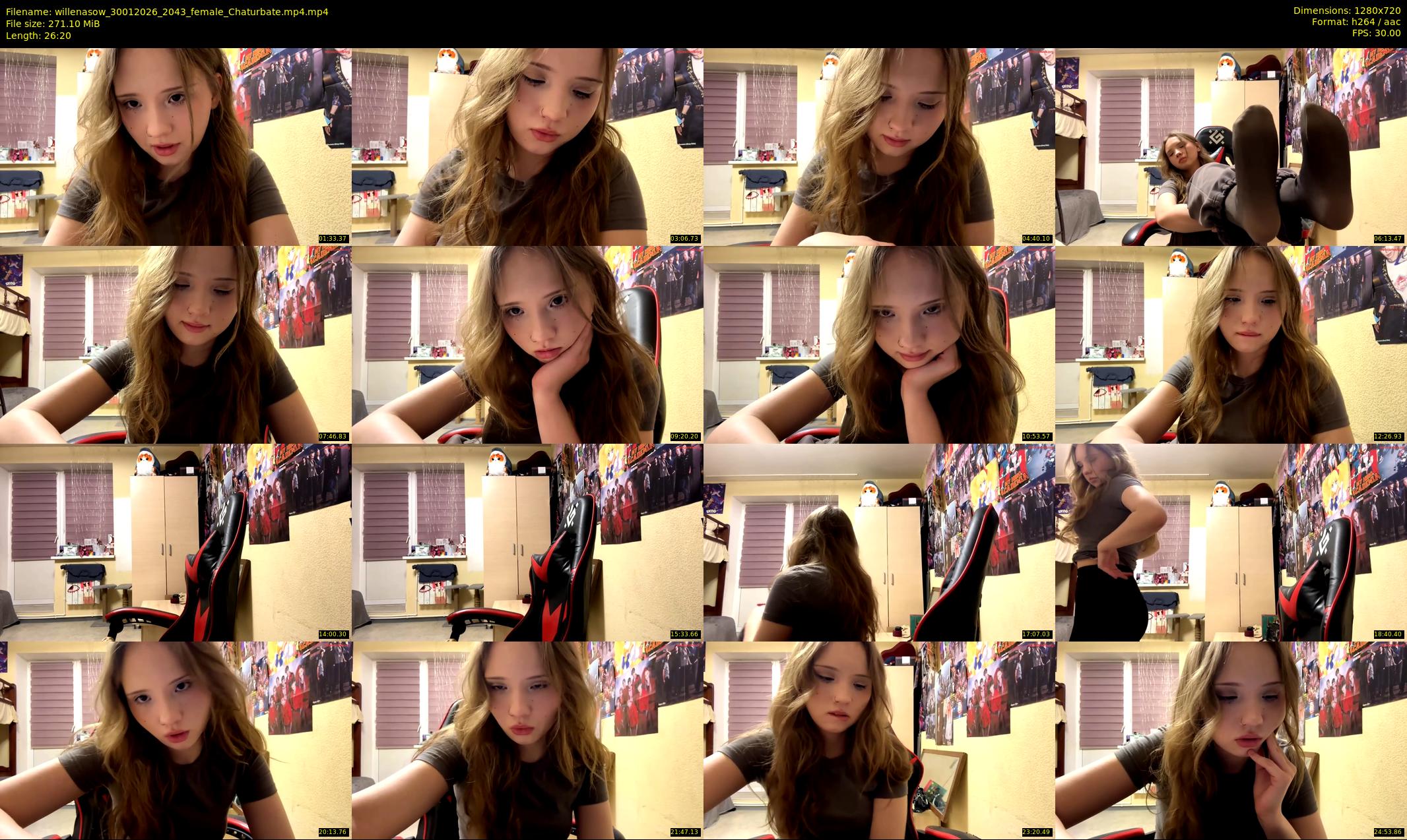 willenasow — 27 minute Chaturbate female cam show recording, 720p, Jan 30, 2026