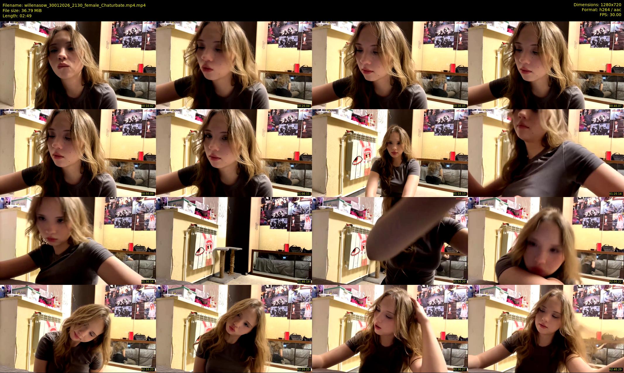 willenasow — 3 minute Chaturbate female cam show recording, 720p, Jan 30, 2026