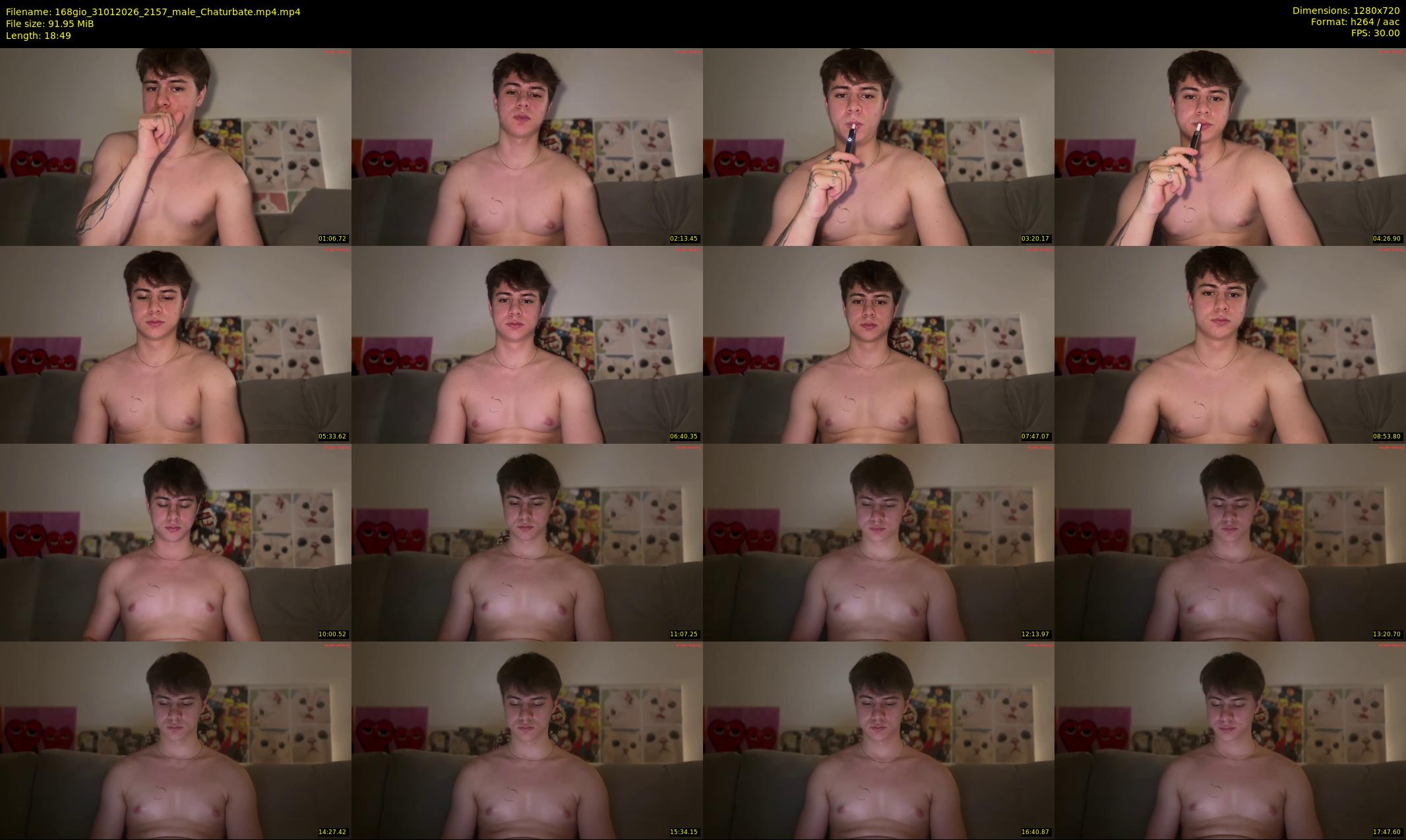 168gio — 19 minute Chaturbate male cam show recording, 720p, Jan 31, 2026