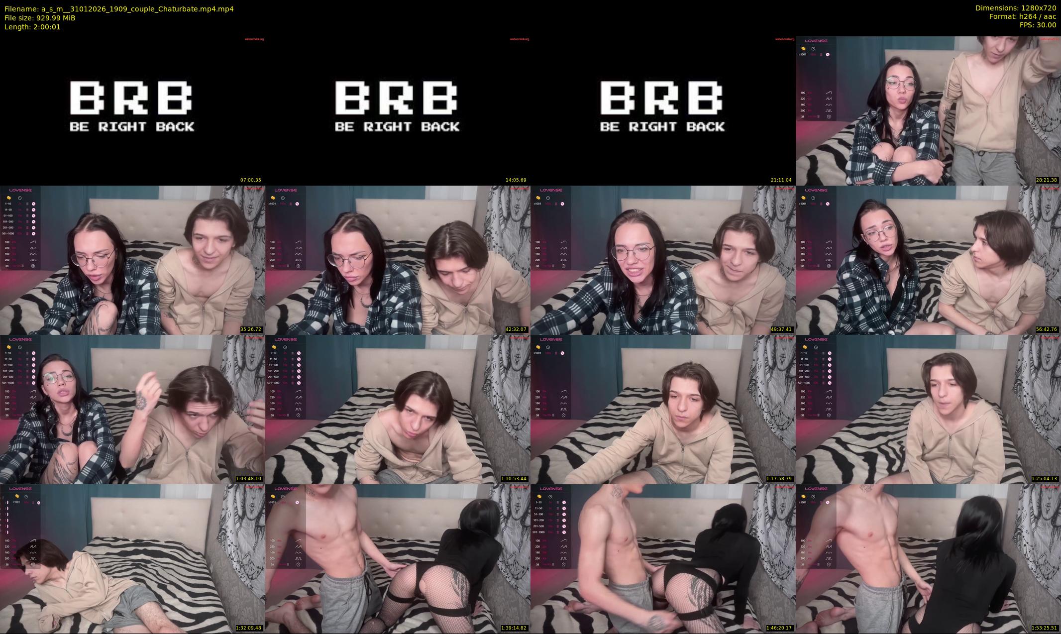 a_s_m_ — 121 minute Chaturbate couple cam show recording, 720p, Jan 31, 2026