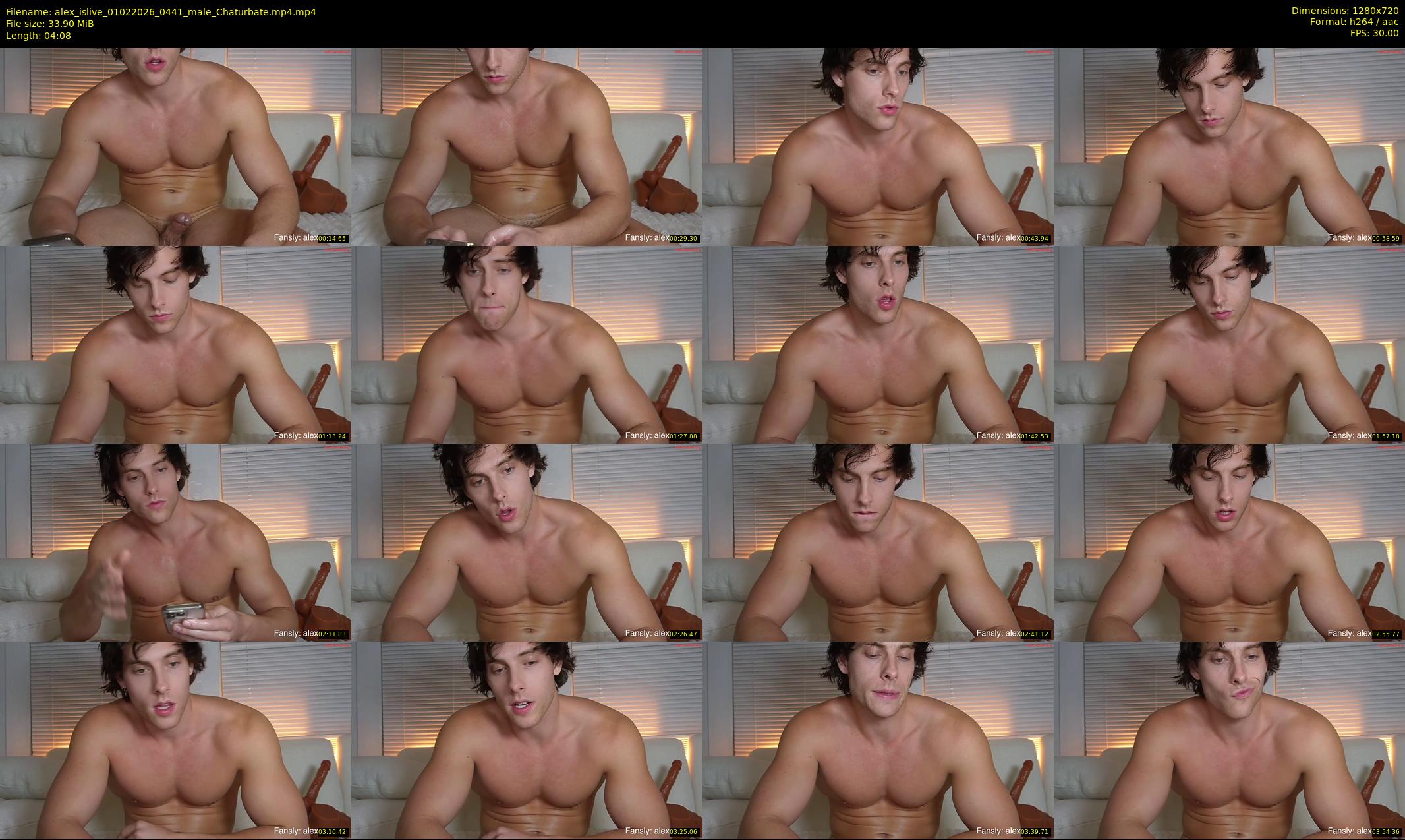 alex_islive — 5 minute Chaturbate male cam show recording, 720p, Feb 1, 2026