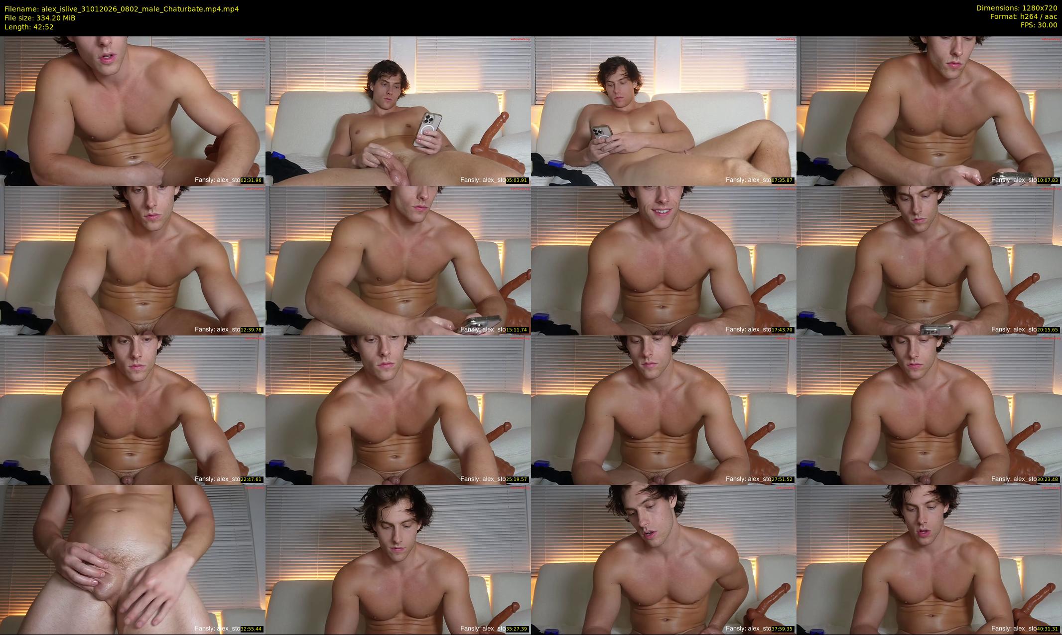 alex_islive — 43 minute Chaturbate male cam show recording, 720p, Jan 31, 2026