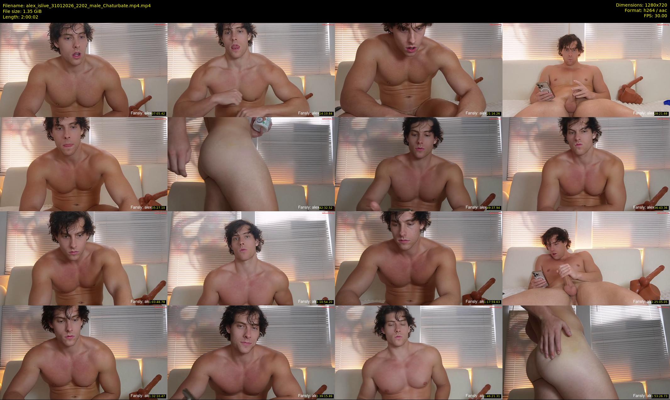 alex_islive — 121 minute Chaturbate male cam show recording, 720p, Jan 31, 2026