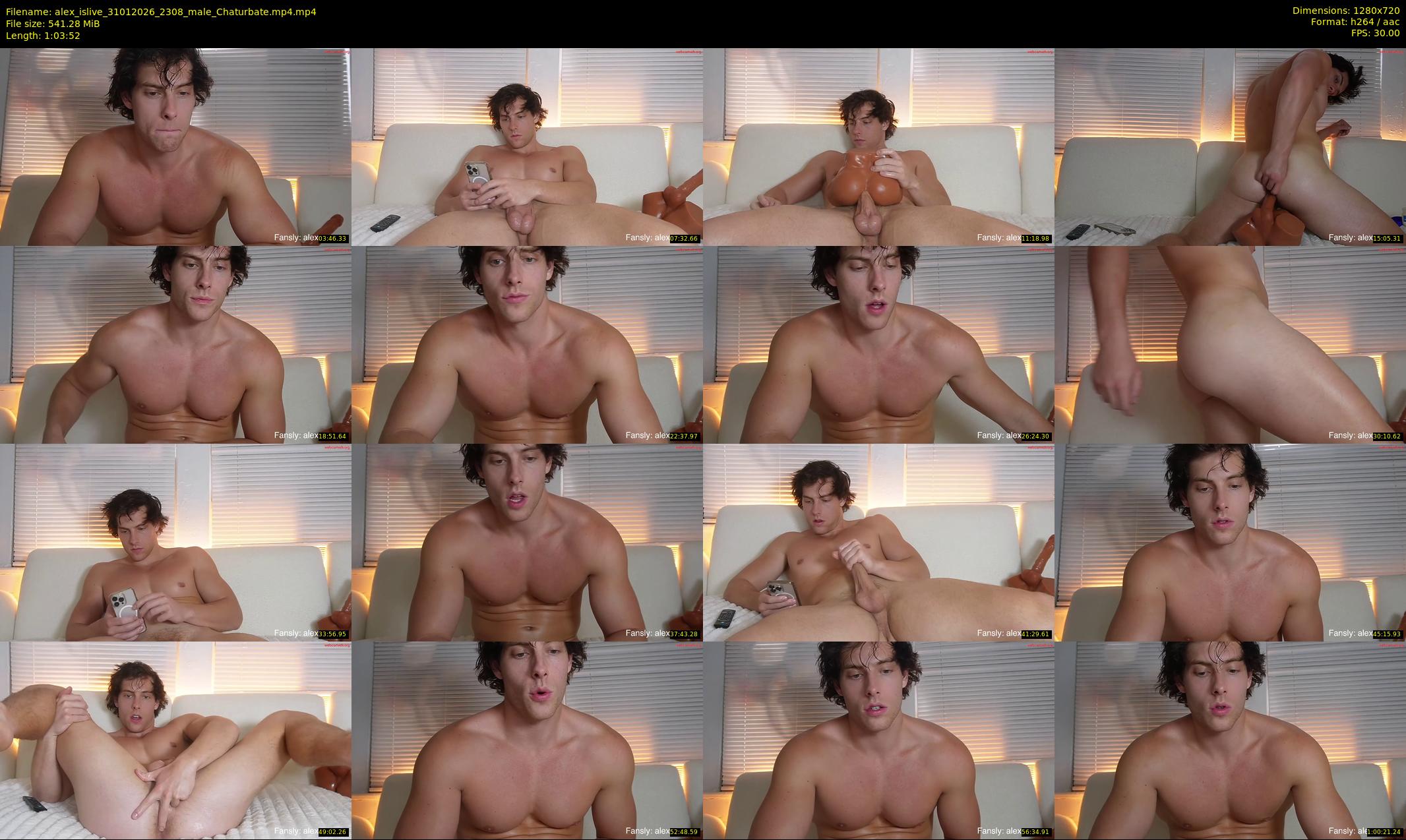 alex_islive — 64 minute Chaturbate male cam show recording, 720p, Jan 31, 2026