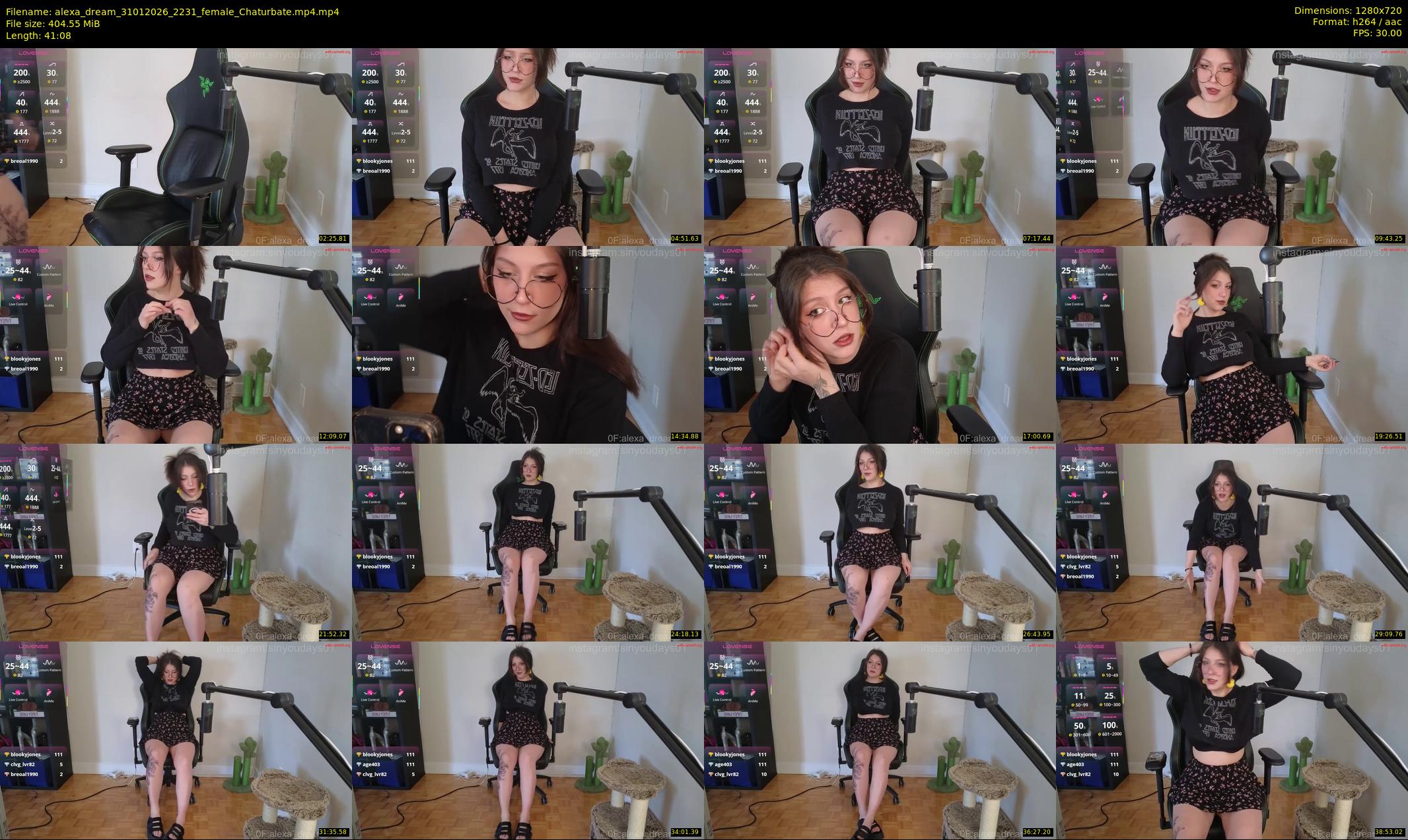 alexa_dream — 42 minute Chaturbate female cam show recording, 720p, Jan 31, 2026