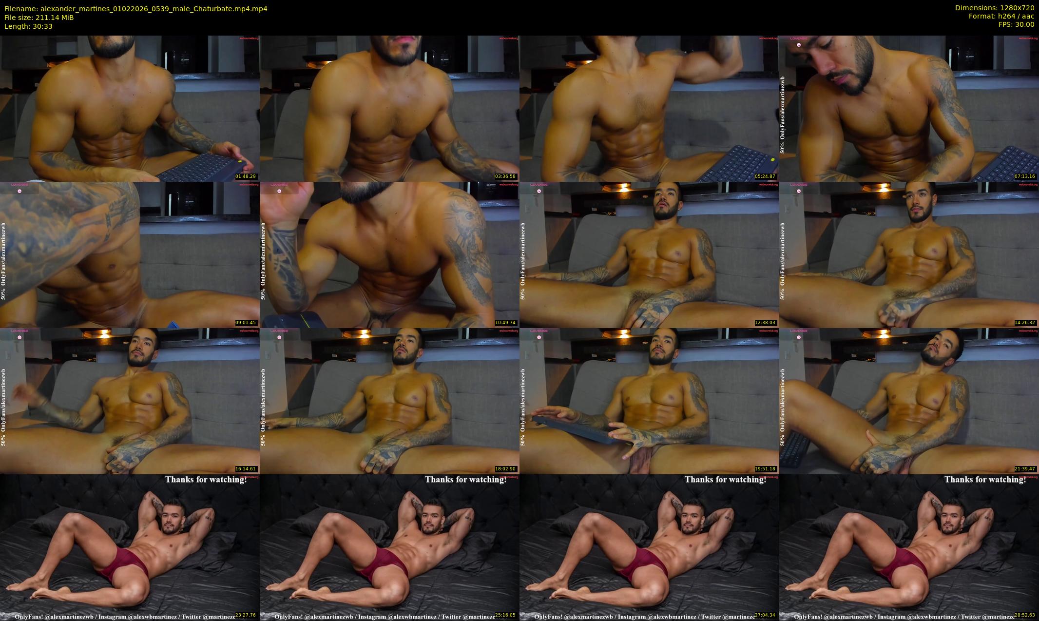 alexander_martines — 31 minute Chaturbate male cam show recording, 720p, Feb 1, 2026