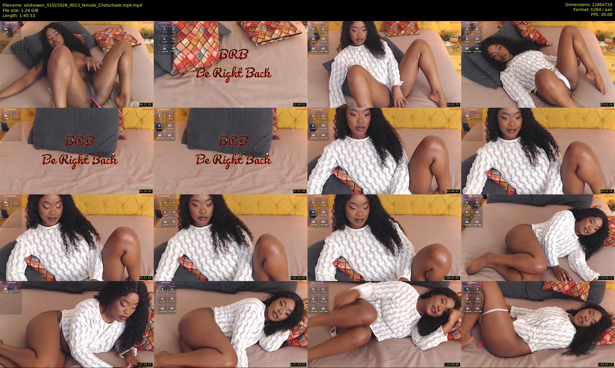 alishaweir — 106 minute Chaturbate female cam show recording, 720p, Feb 1, 2026
