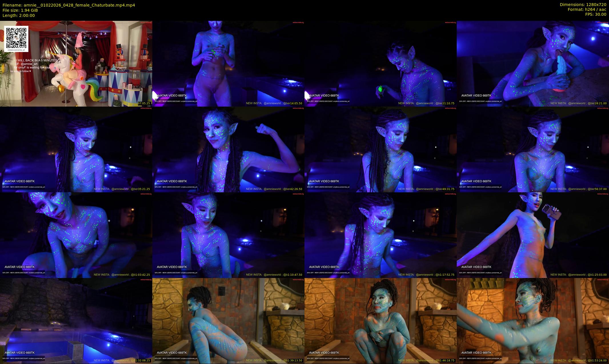 amnie_ — 120 minute Chaturbate female cam show recording, 720p, Feb 1, 2026