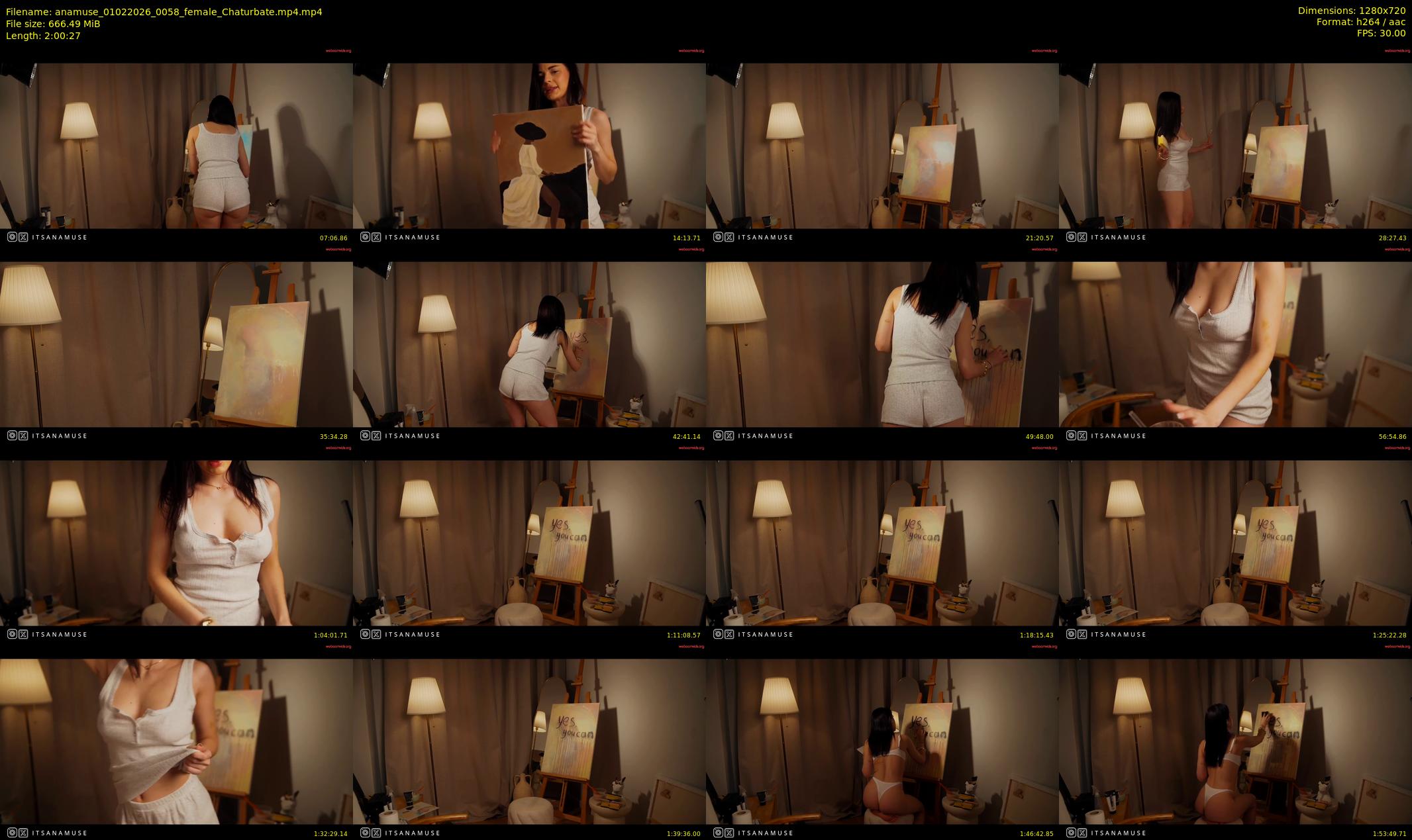 anamuse — 121 minute Chaturbate female cam show recording, 720p, Feb 1, 2026