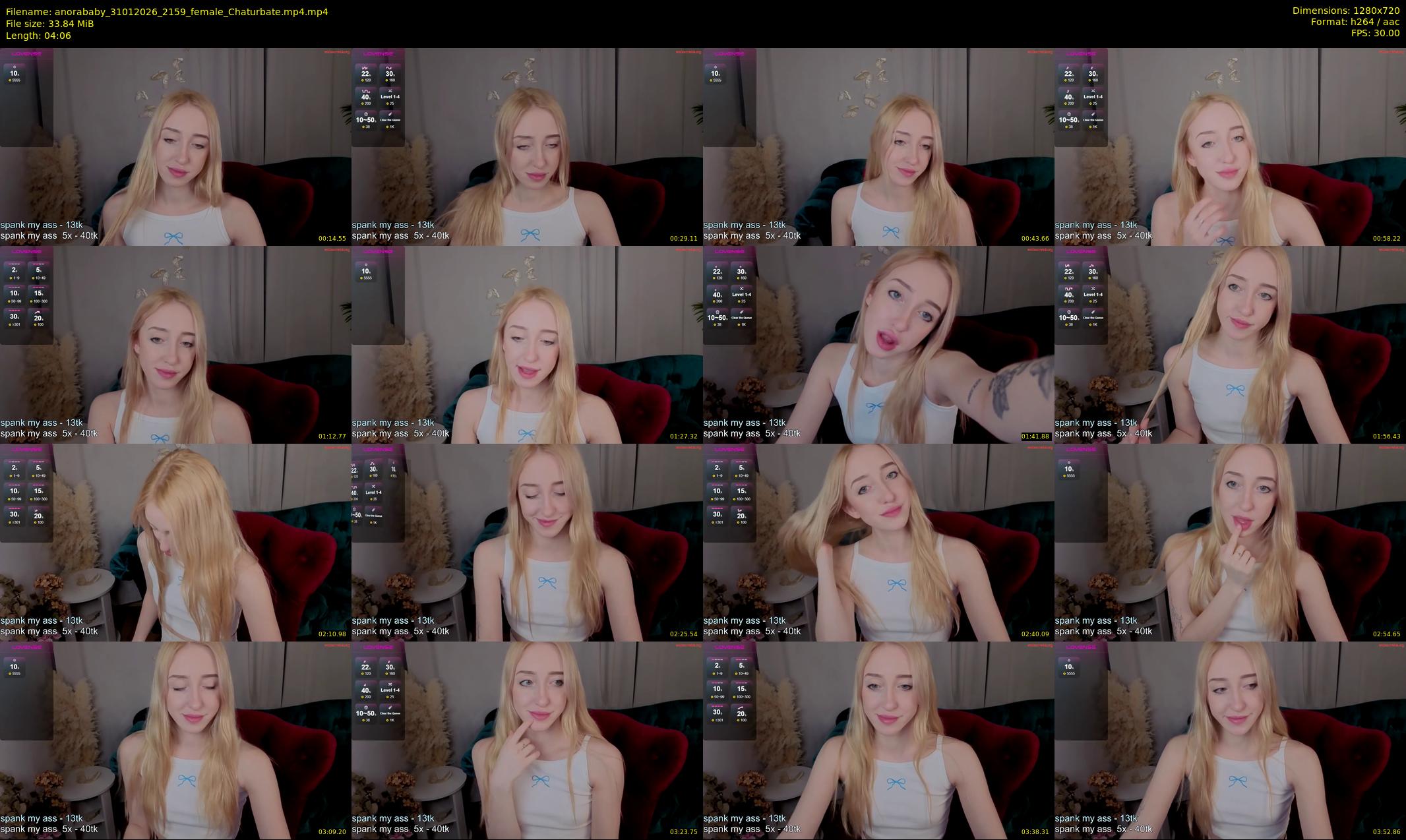 anorababy — 5 minute Chaturbate female cam show recording, 720p, Jan 31, 2026