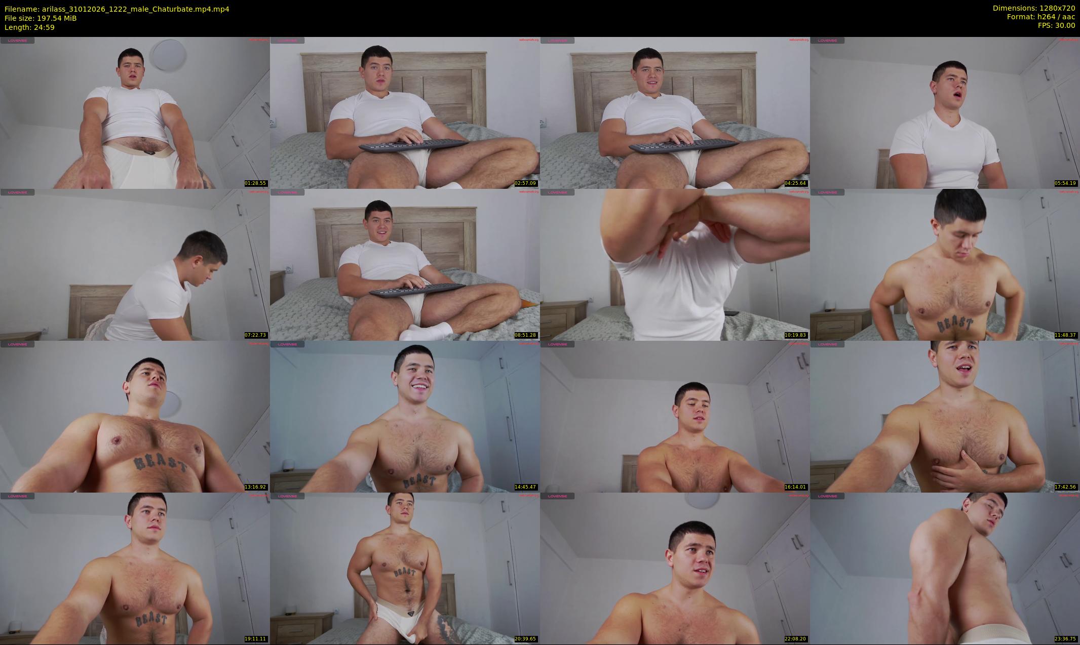 arilass — 25 minute Chaturbate male cam show recording, 720p, Jan 31, 2026