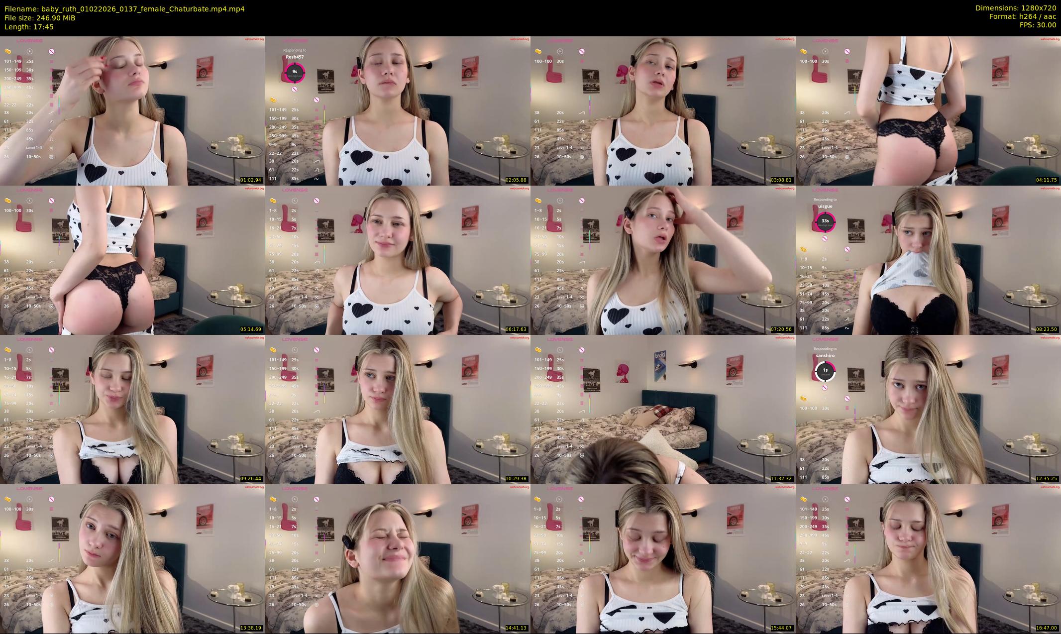 baby_ruth — 18 minute Chaturbate female cam show recording, 720p, Feb 1, 2026