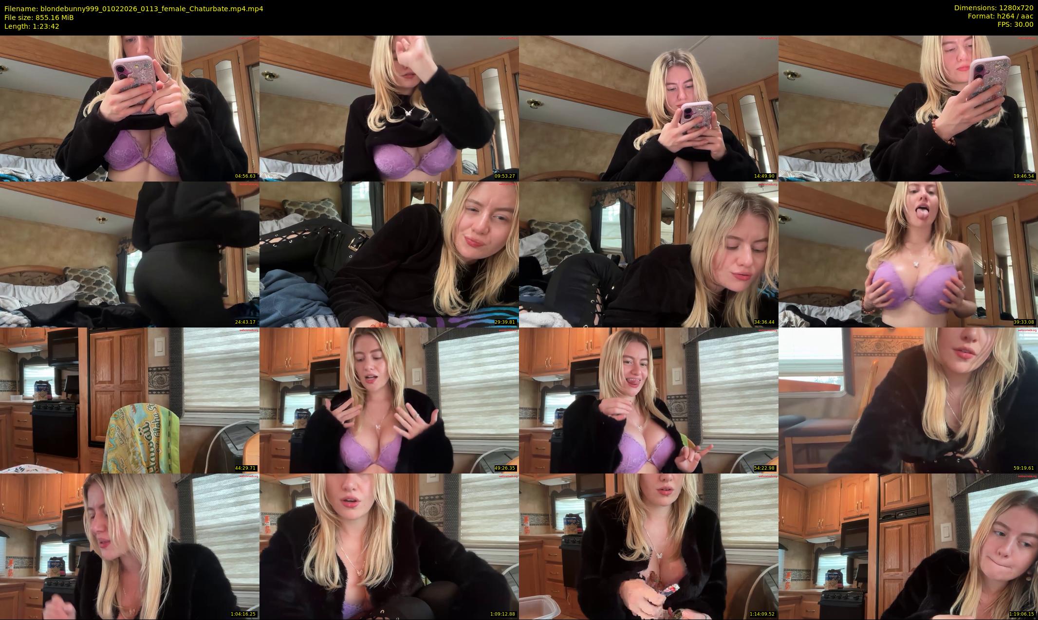 blondebunny999 — 84 minute Chaturbate female cam show recording, 720p, Feb 1, 2026