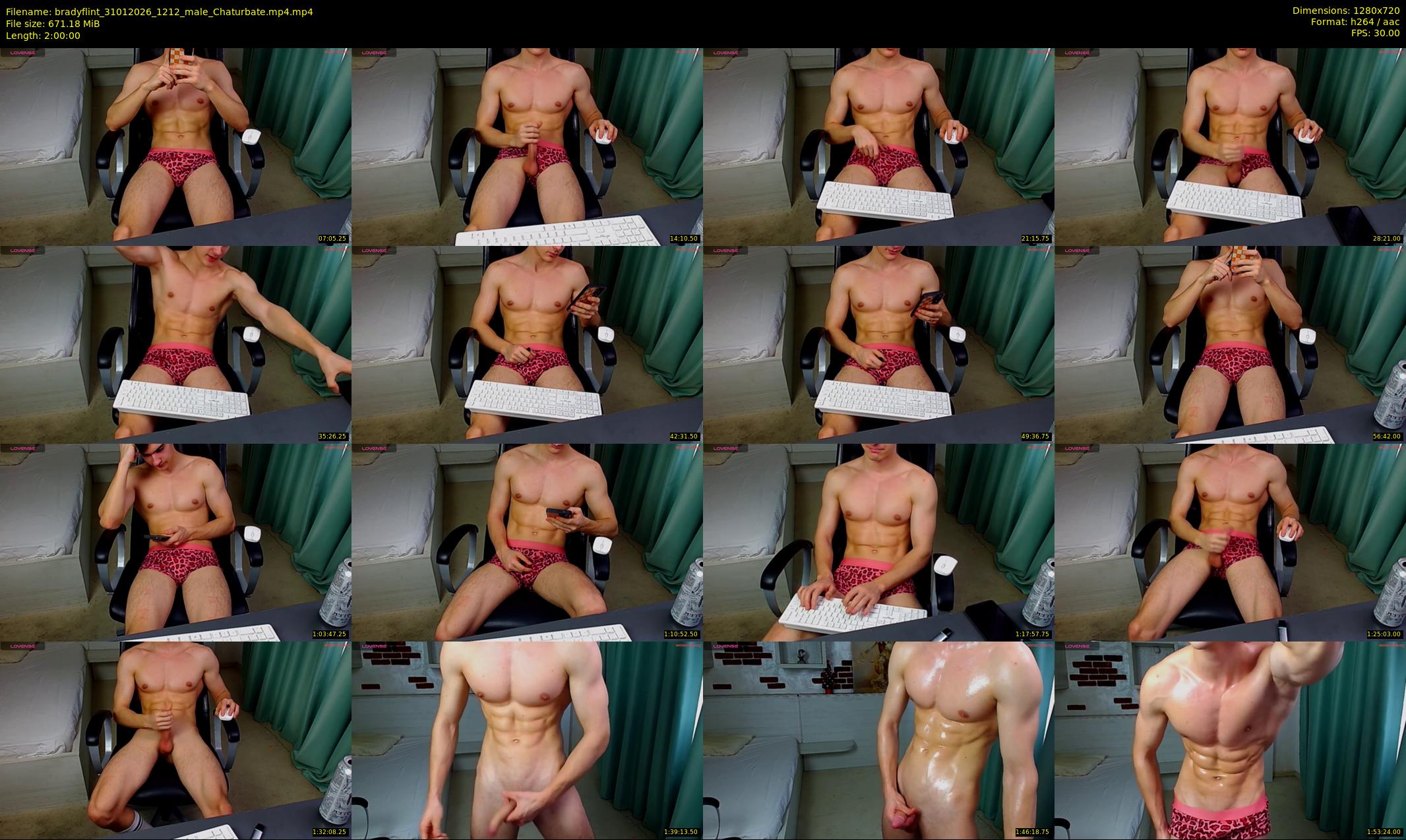 bradyflint — 120 minute Chaturbate male cam show recording, 720p, Jan 31, 2026