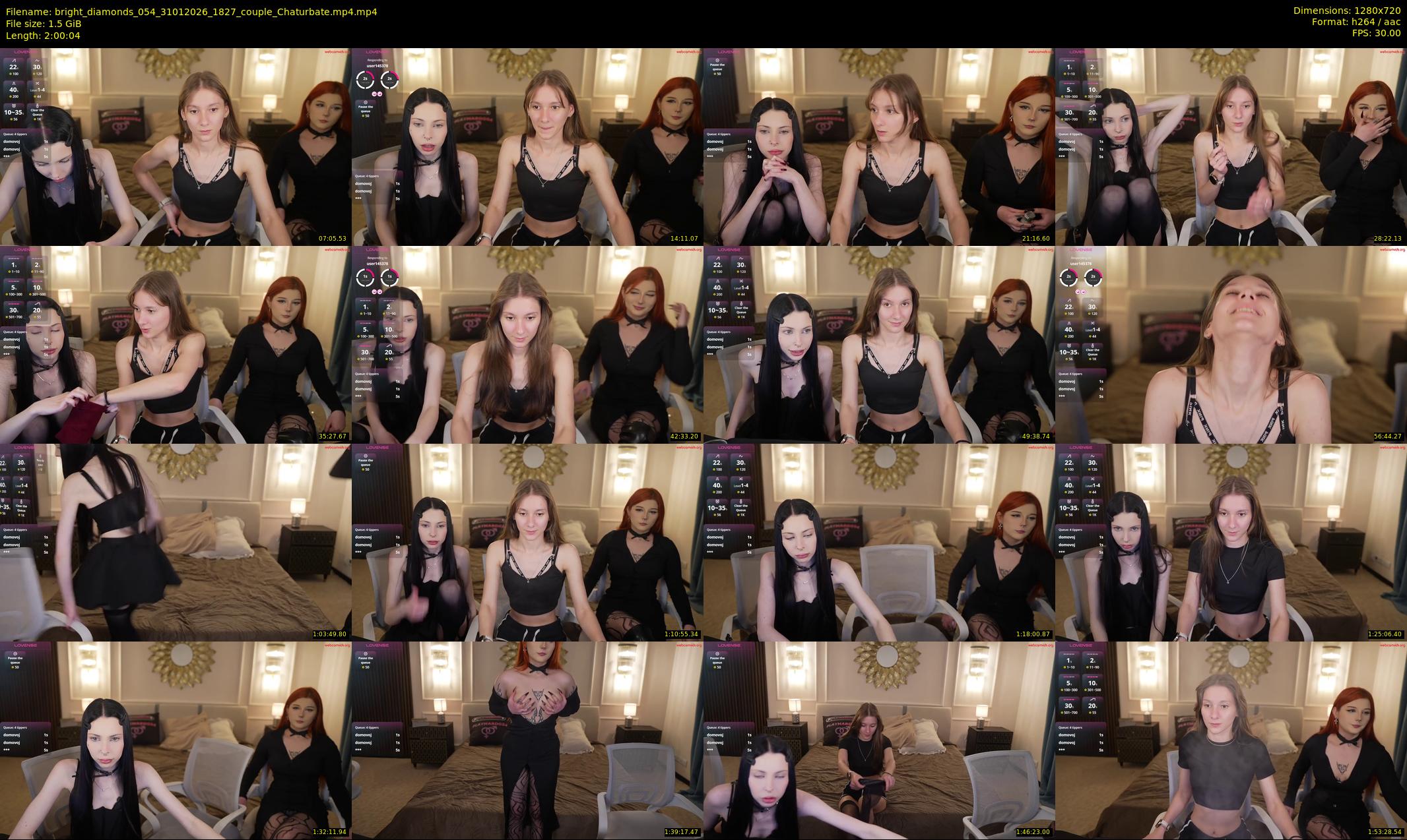 bright_diamonds_054 — 121 minute Chaturbate couple cam show recording, 720p, Jan 31, 2026
