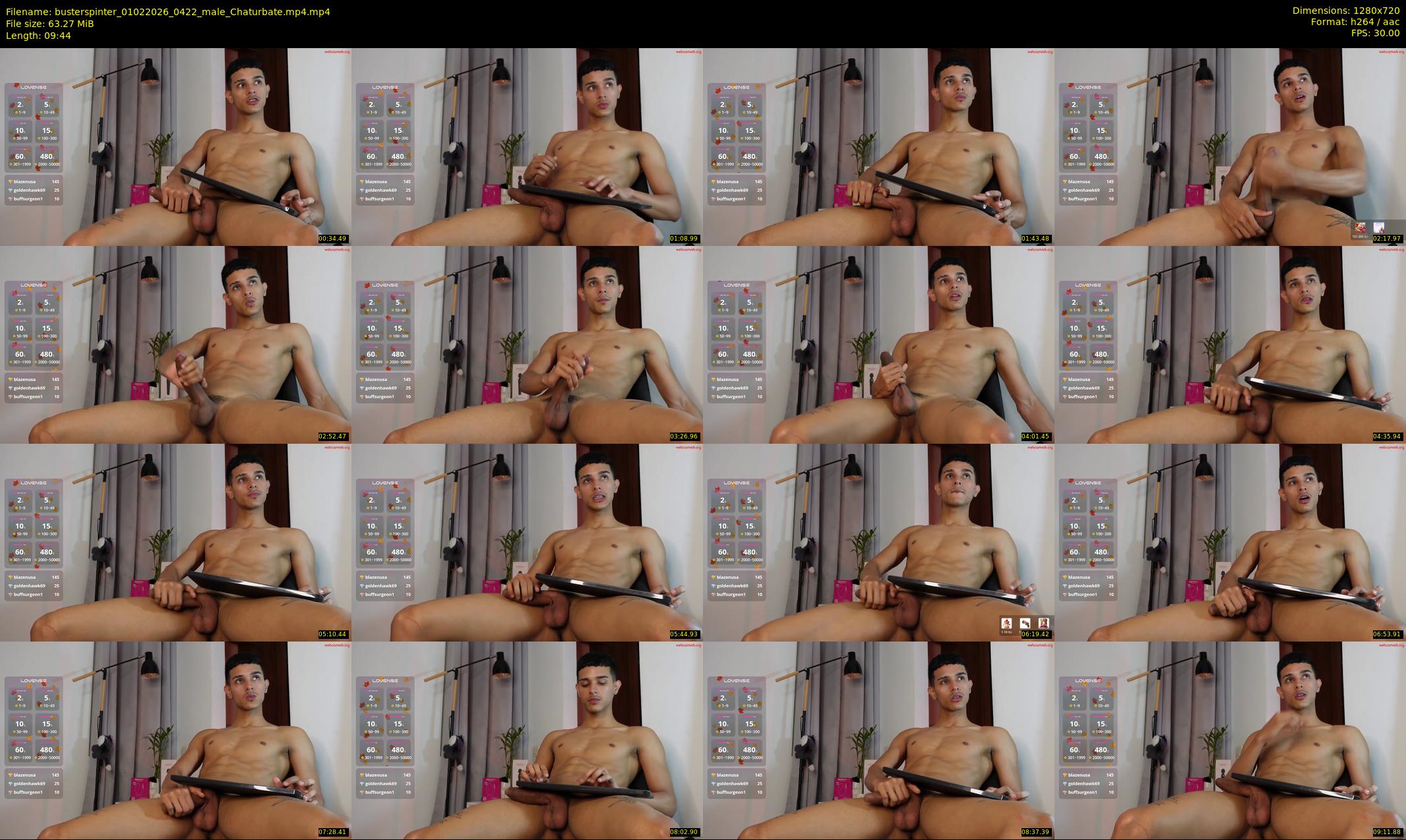 busterspinter — 10 minute Chaturbate male cam show recording, 720p, Feb 1, 2026