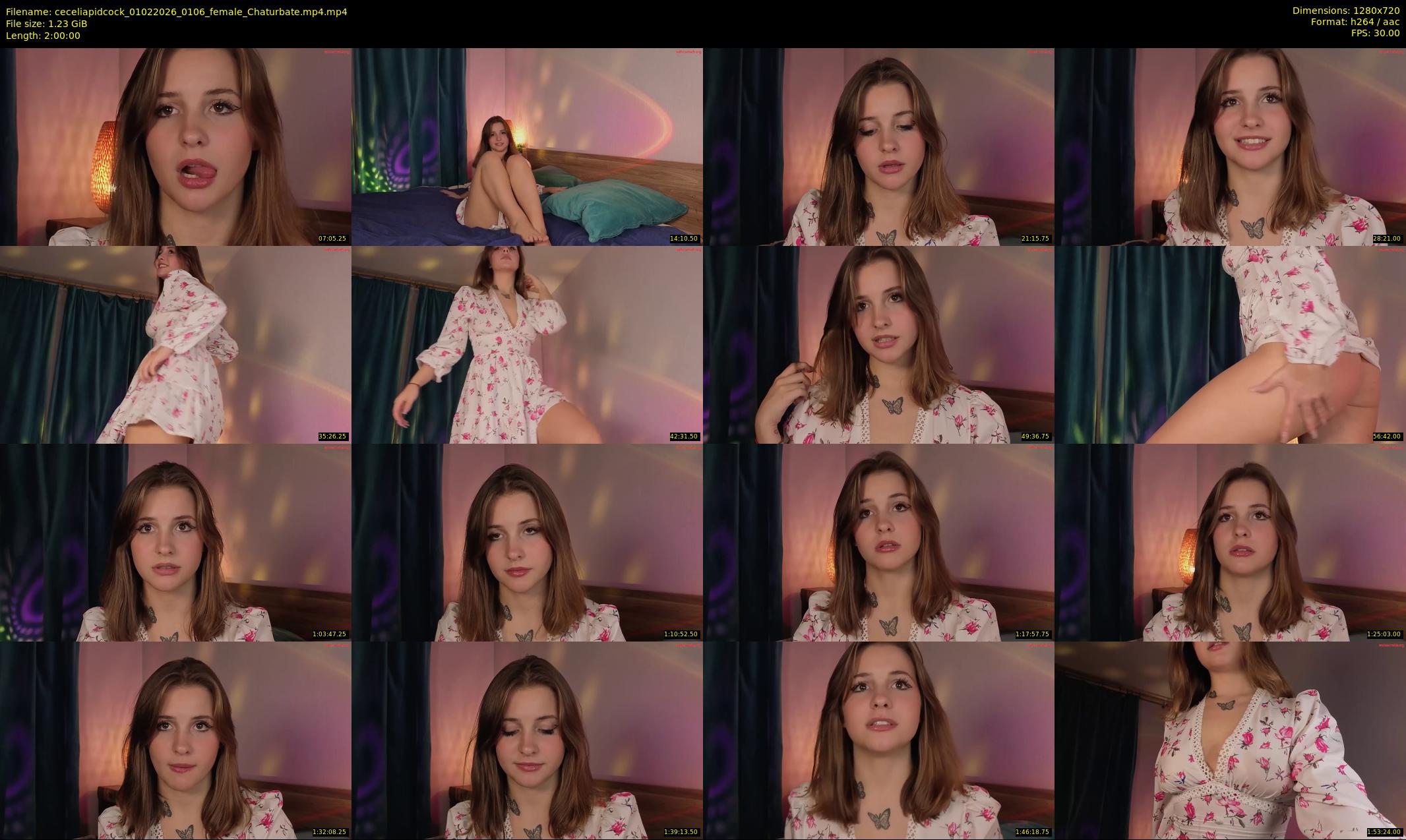 ceceliapidcock — 120 minute Chaturbate female cam show recording, 720p, Feb 1, 2026