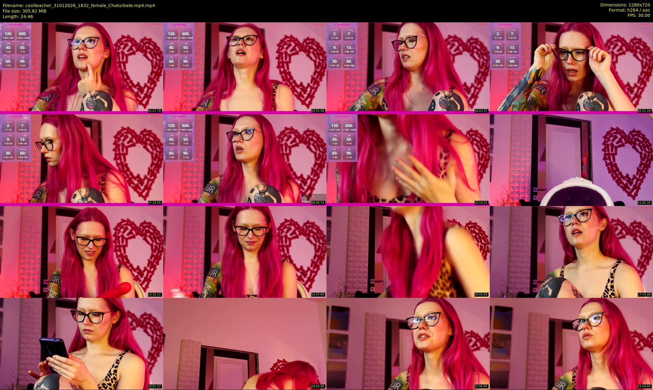 coolteacher — 25 minute Chaturbate female cam show recording, 720p, Jan 31, 2026