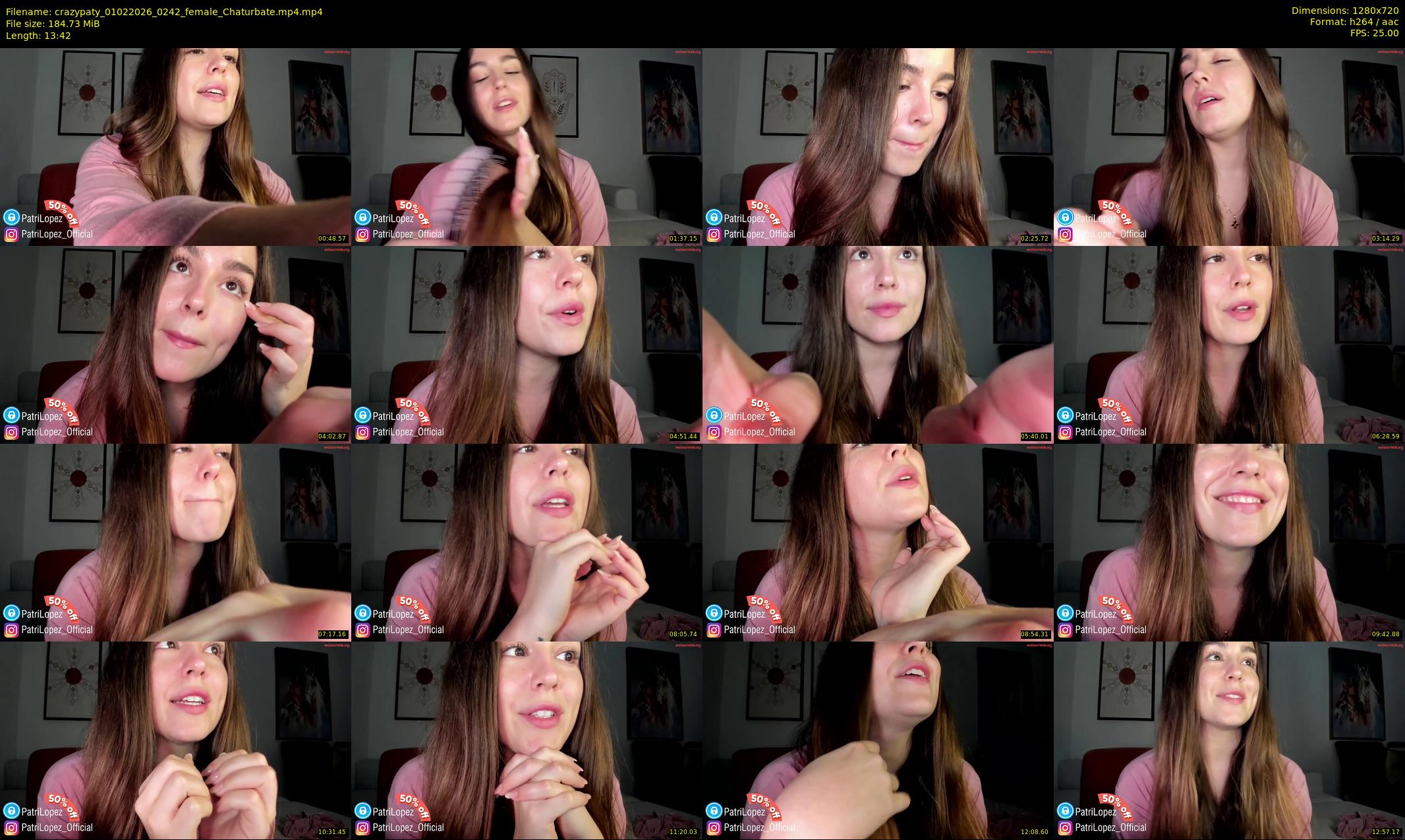 crazypaty — 14 minute Chaturbate female cam show recording, 720p, Feb 1, 2026