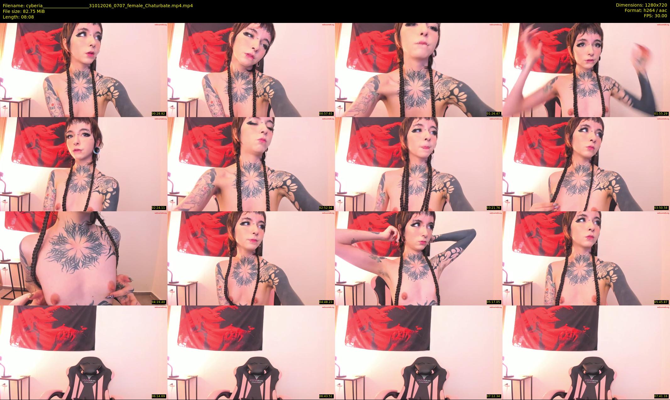cyberia____________________ — 9 minute Chaturbate female cam show recording, 720p, Jan 31, 2026