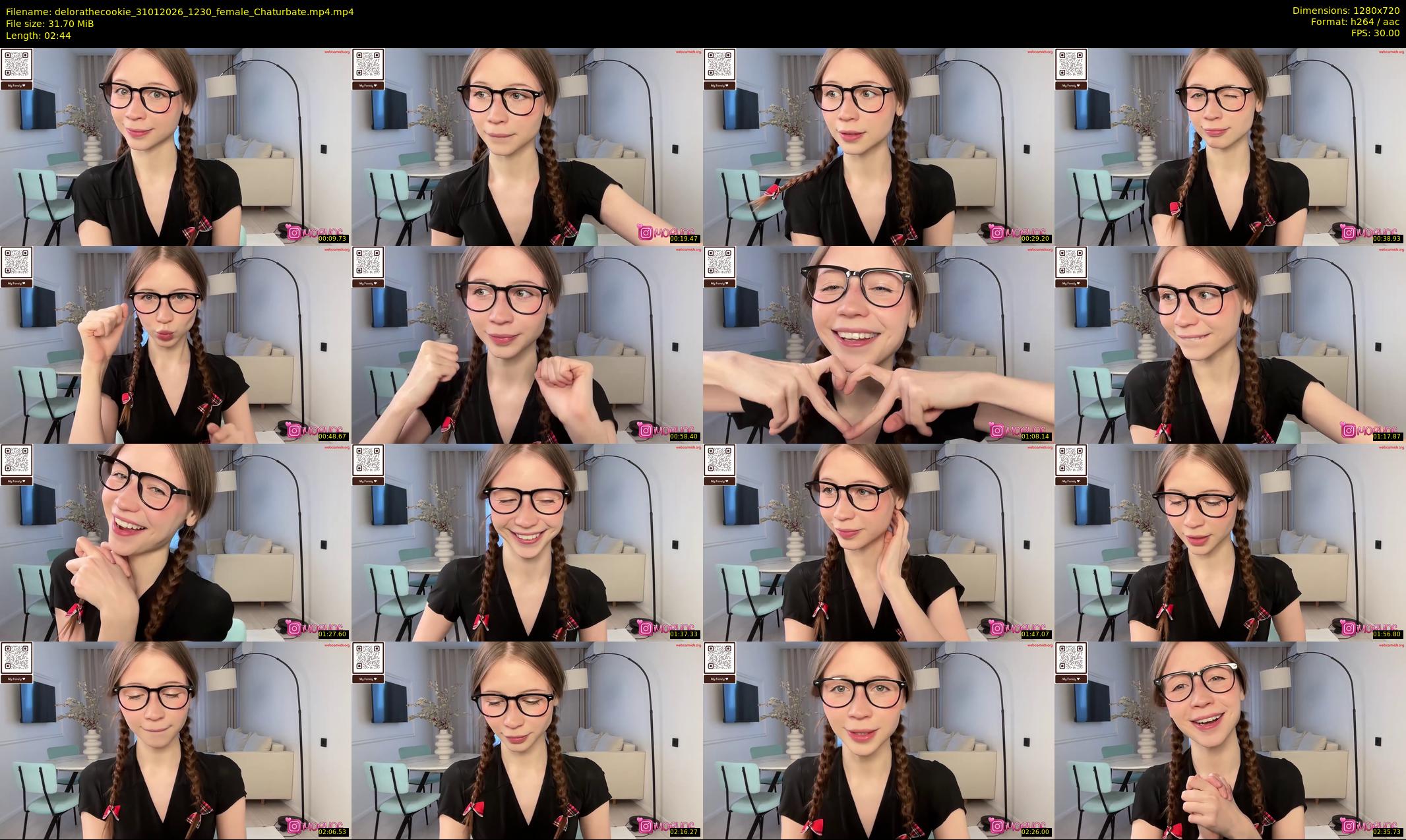 delorathecookie — 3 minute Chaturbate female cam show recording, 720p, Jan 31, 2026