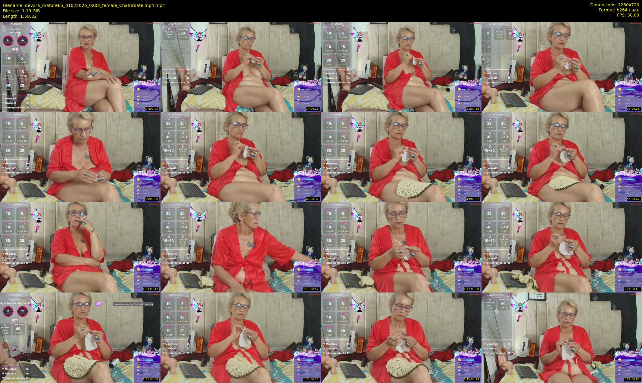 devora_mature65 — 119 minute Chaturbate female cam show recording, 720p, Feb 1, 2026