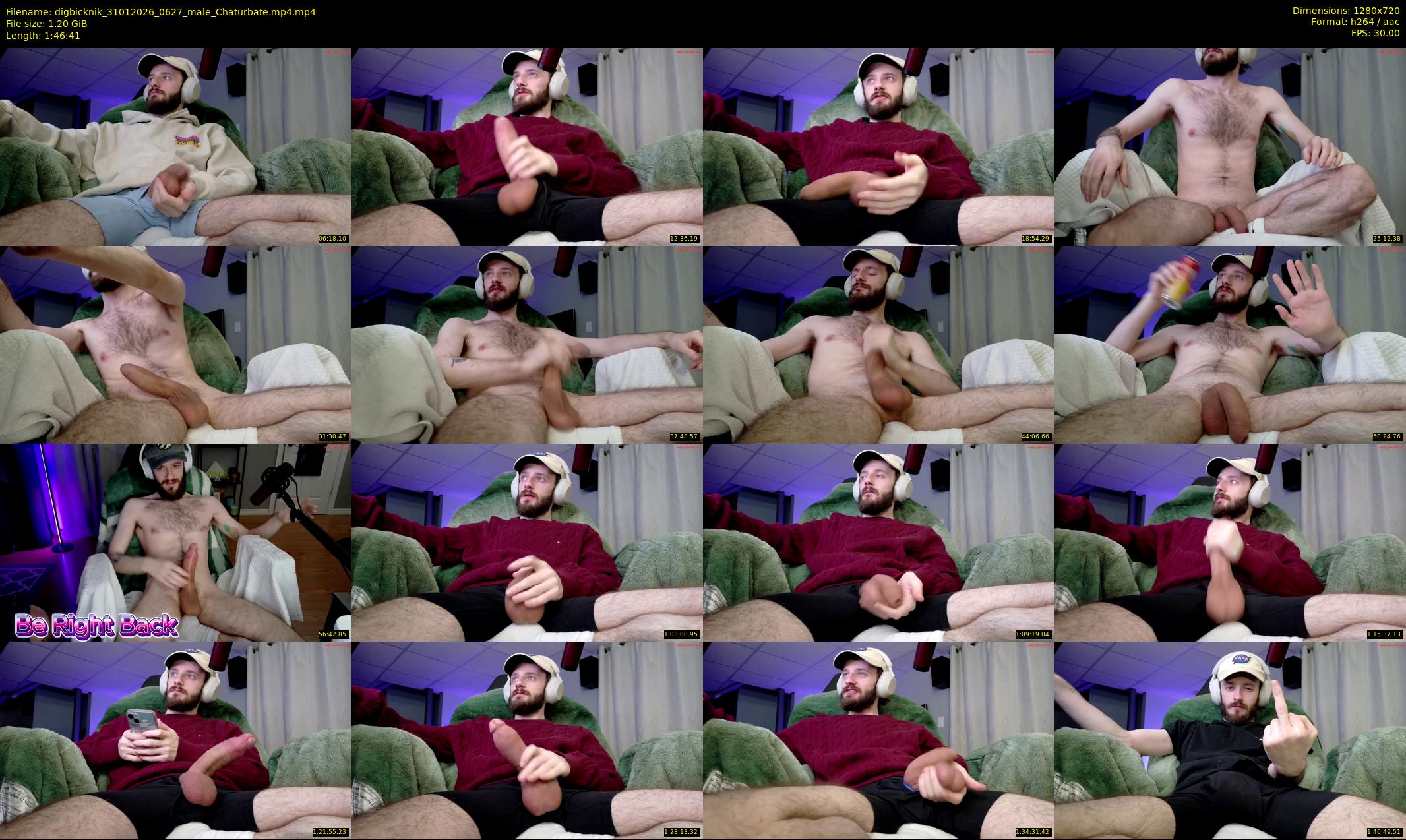 digbicknik — 107 minute Chaturbate male cam show recording, 720p, Jan 31, 2026