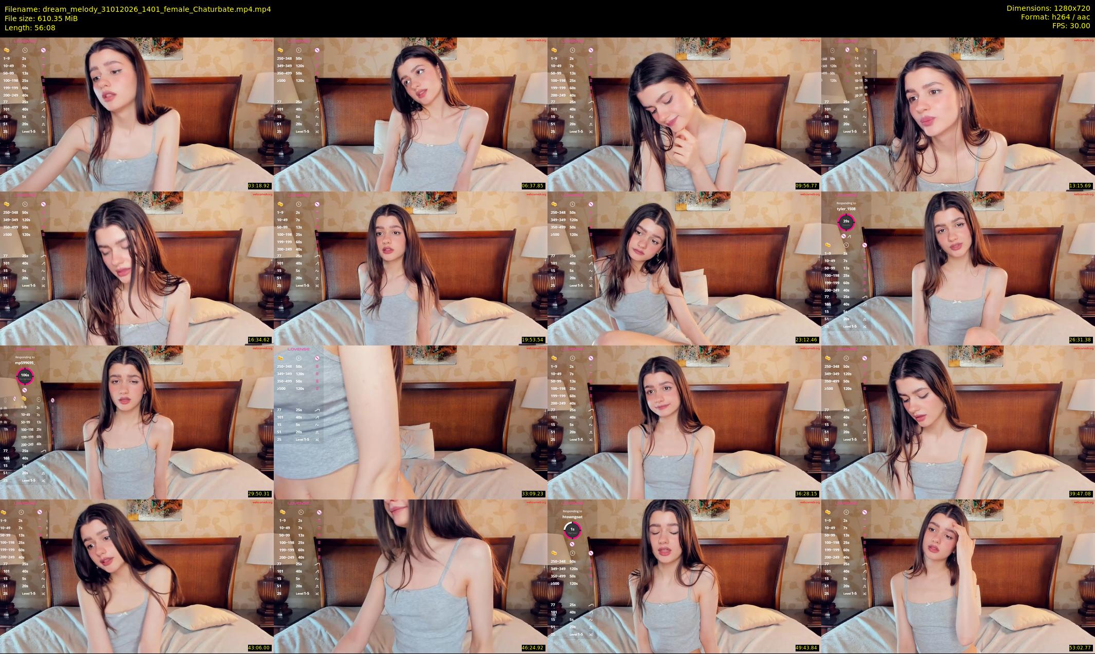 dream_melody — 57 minute Chaturbate female cam show recording, 720p, Jan 31, 2026