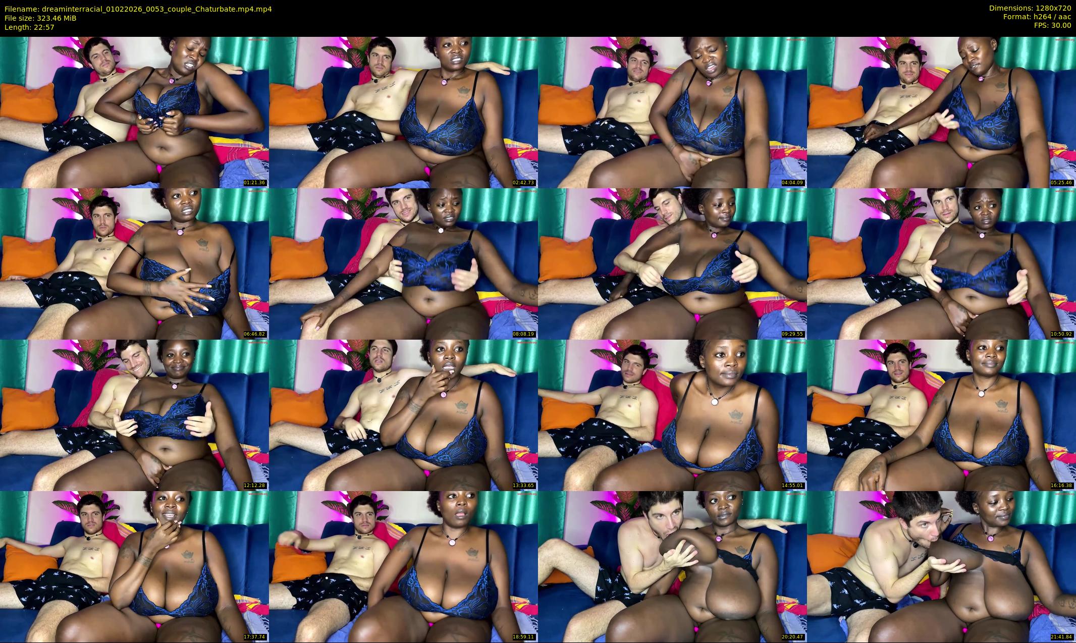 dreaminterracial — 23 minute Chaturbate couple cam show recording, 720p, Feb 1, 2026