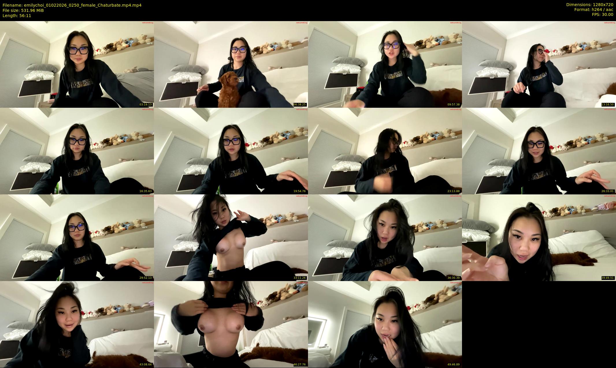 emilychoi — 57 minute Chaturbate female cam show recording, 720p, Feb 1, 2026