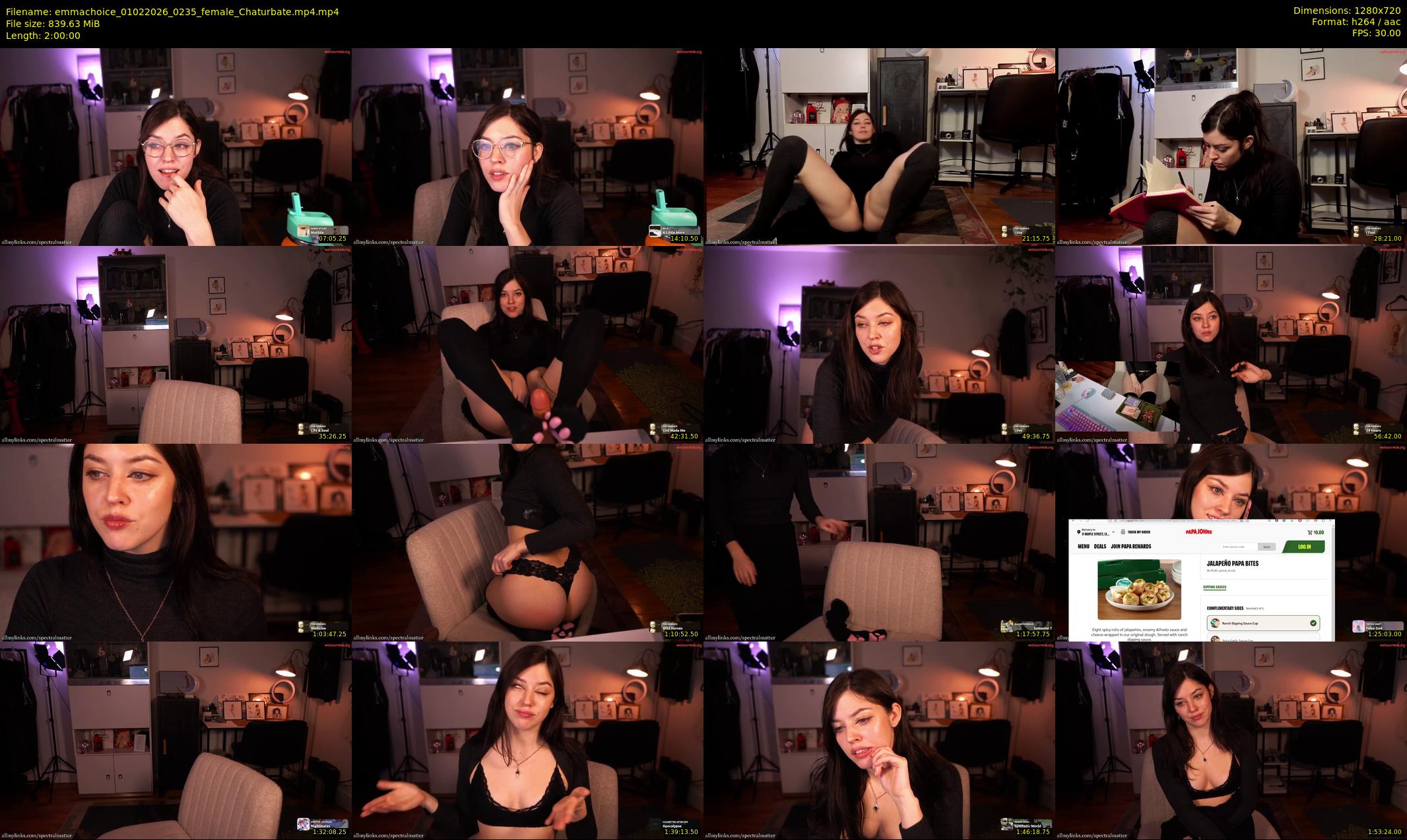 emmachoice — 120 minute Chaturbate female cam show recording, 720p, Feb 1, 2026